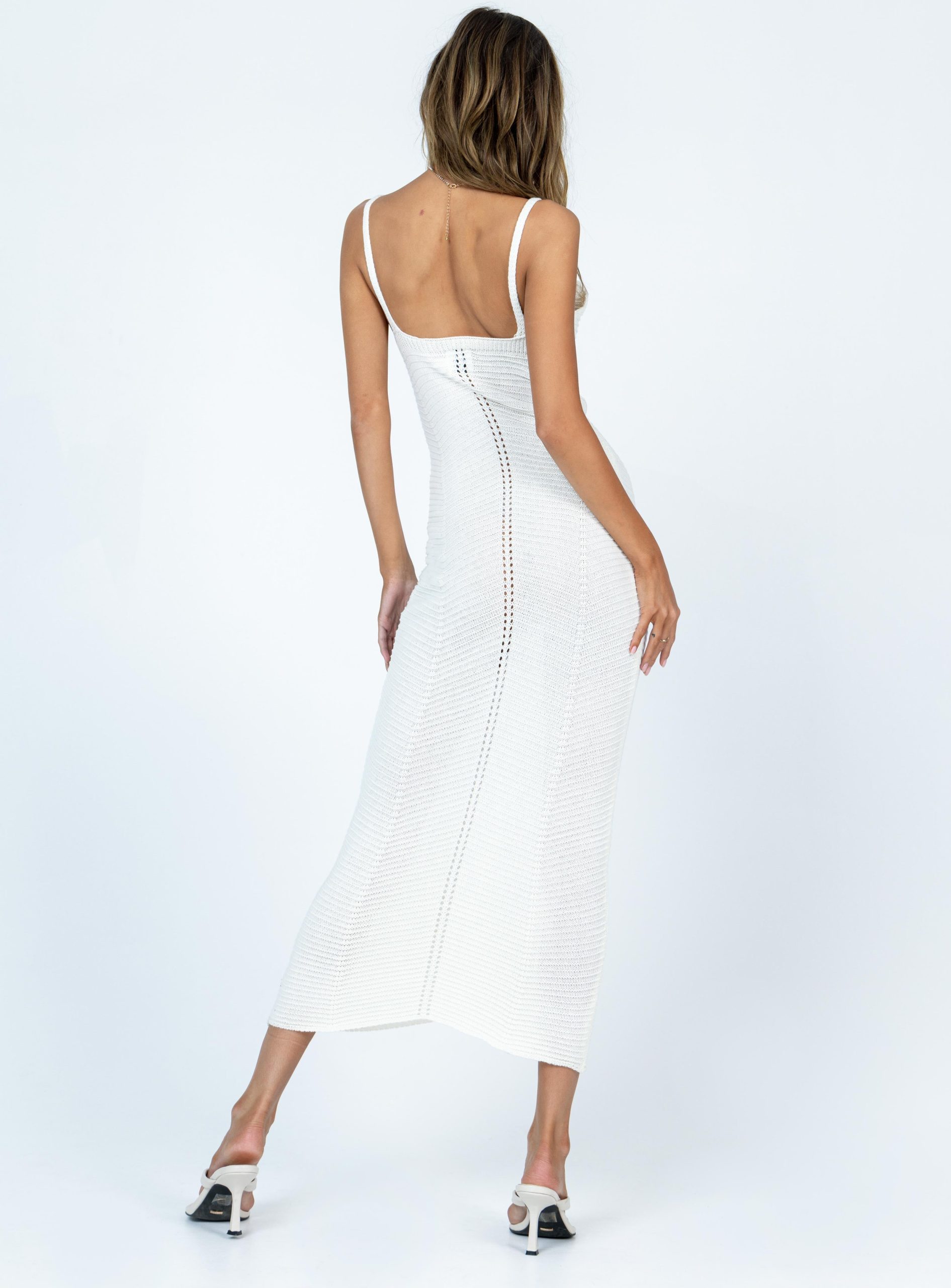 Abigail Midi Dress Cream - Image 8