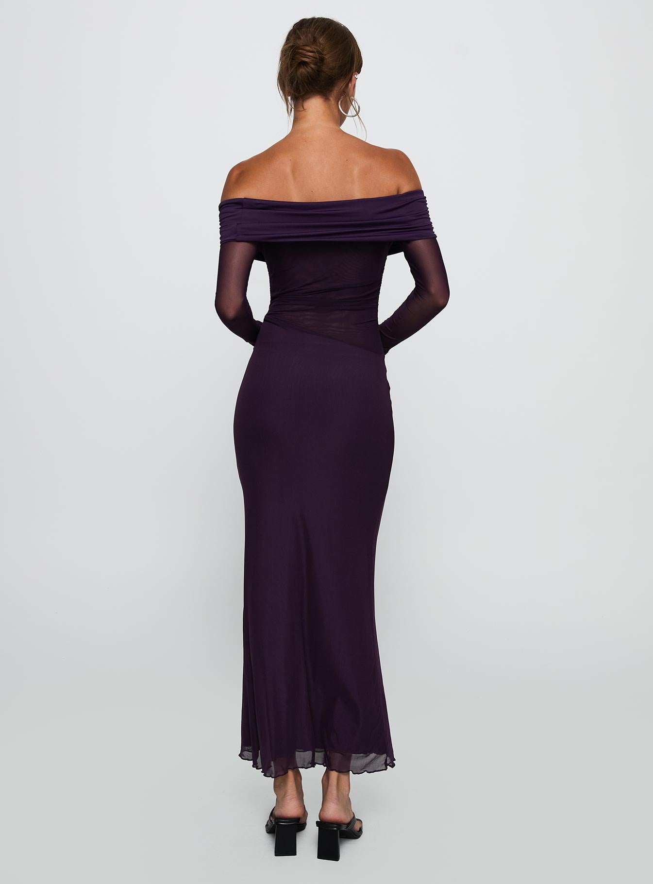 Soul Ties Long Sleeve Maxi Dress Purple - Image 4