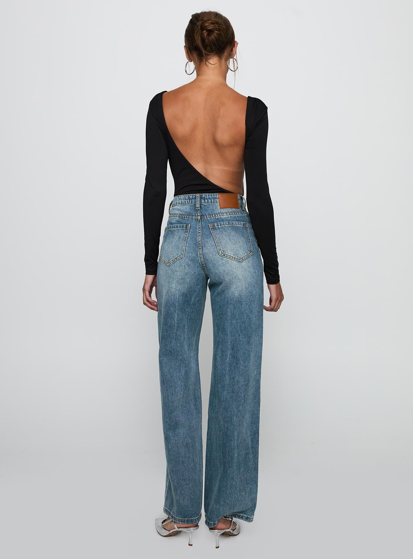 Sacramento High Rise Straight Leg Jeans Mid Blue Denim - Image 5