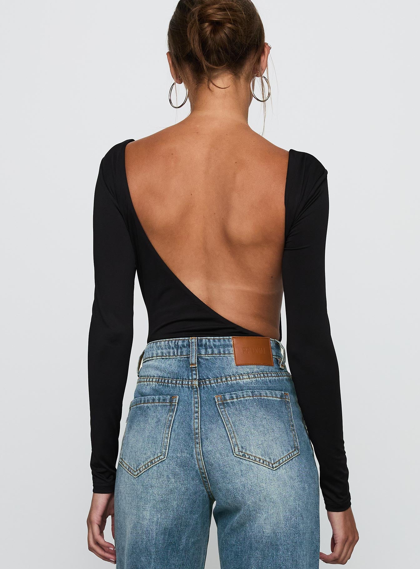 Look This Good Backless Bodysuit Black - Image 5