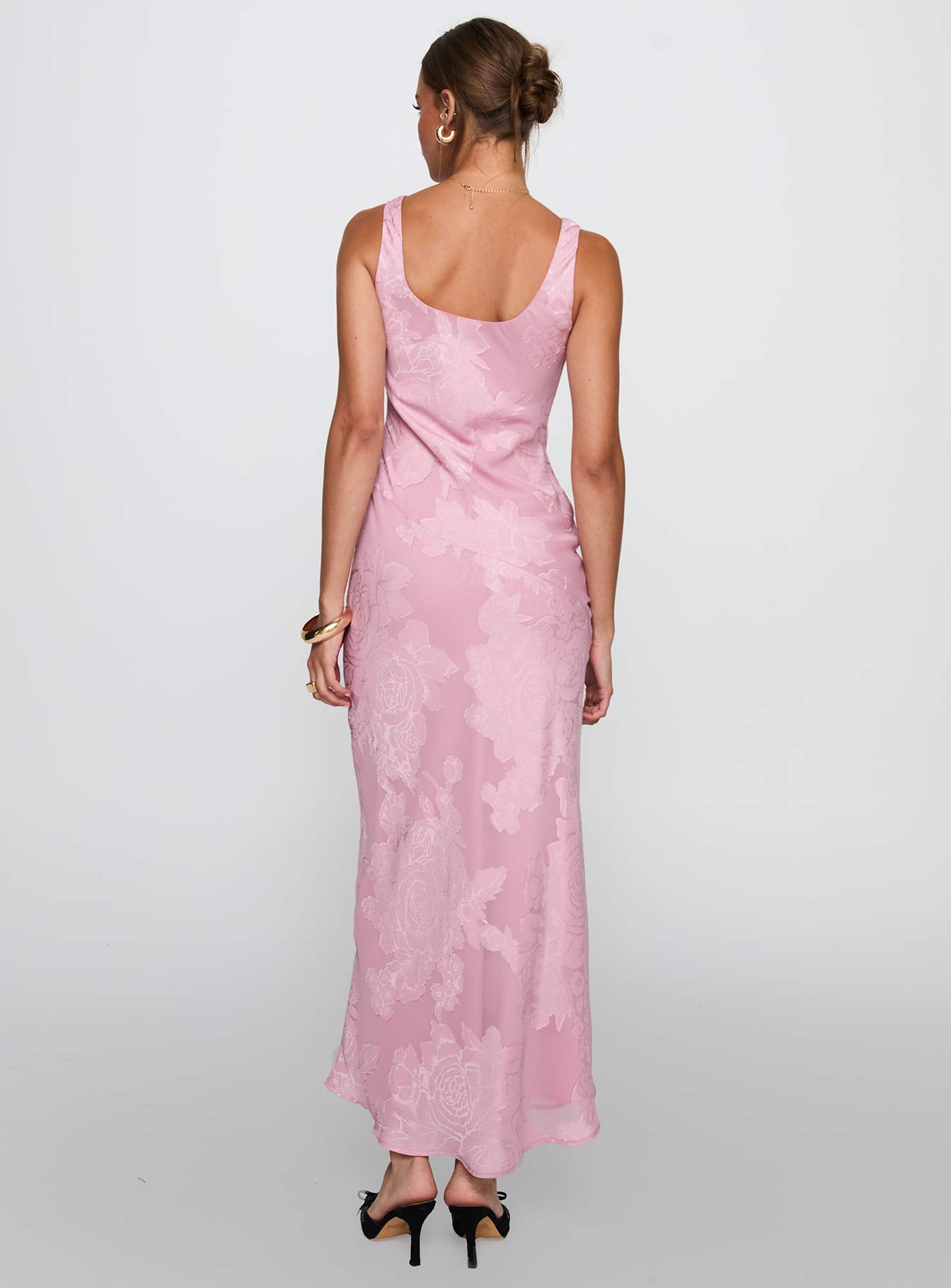 Brietta Cowl Maxi Dress Pink - Image 4