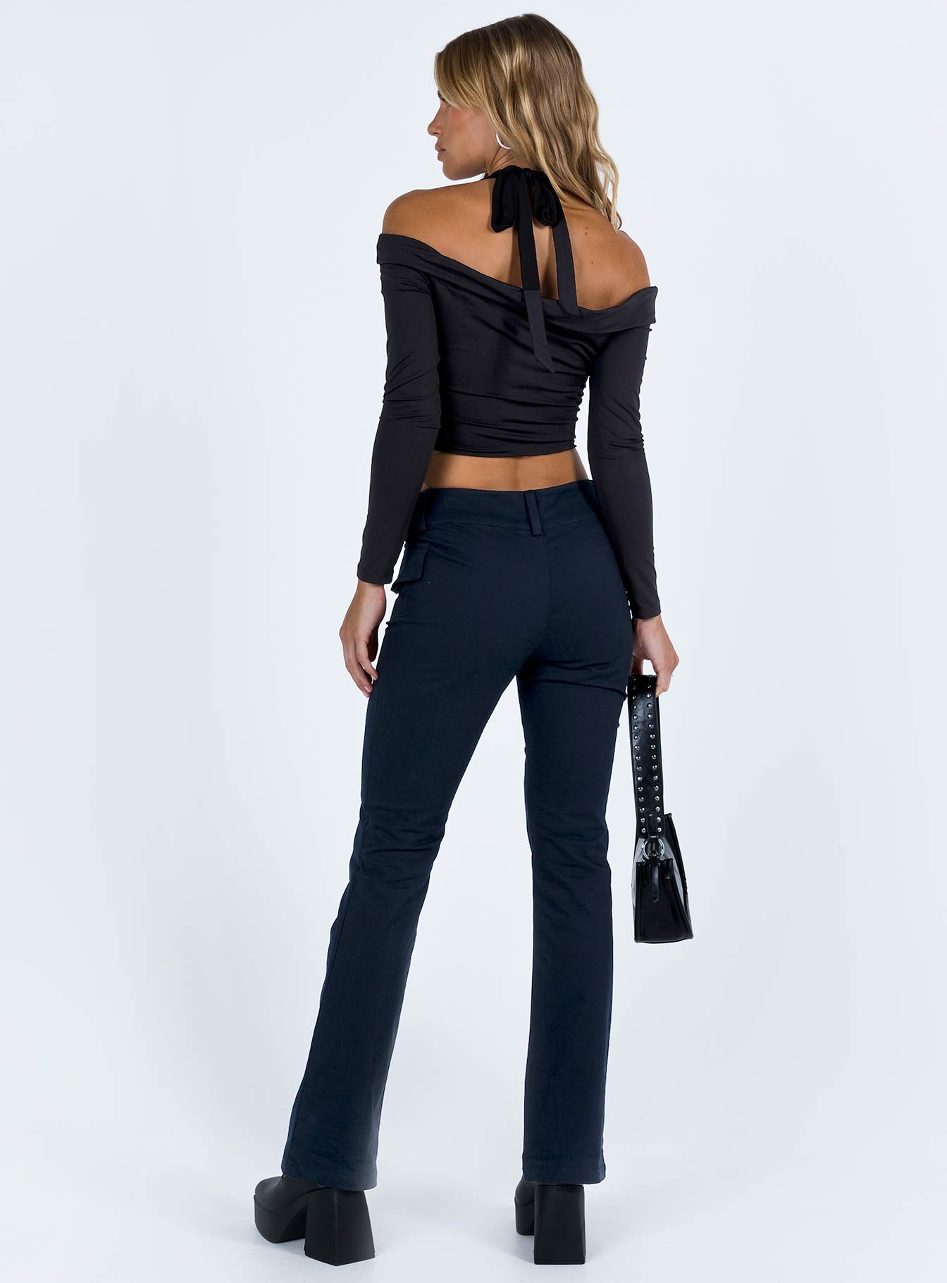 Aleigha Low Rise Pants Navy - Image 5