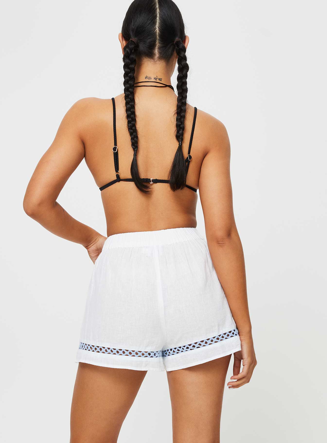 Sun Time Shorts White / Blue - Image 7