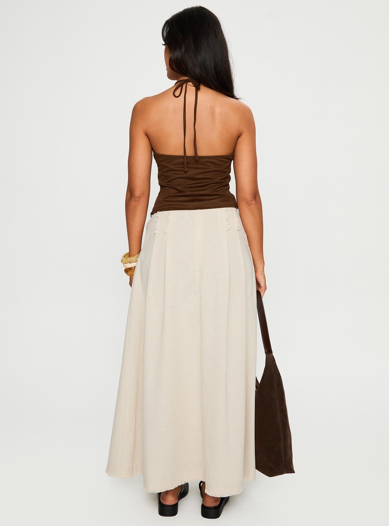 Bohemian Spirit Maxi Skirt Beige - Image 5