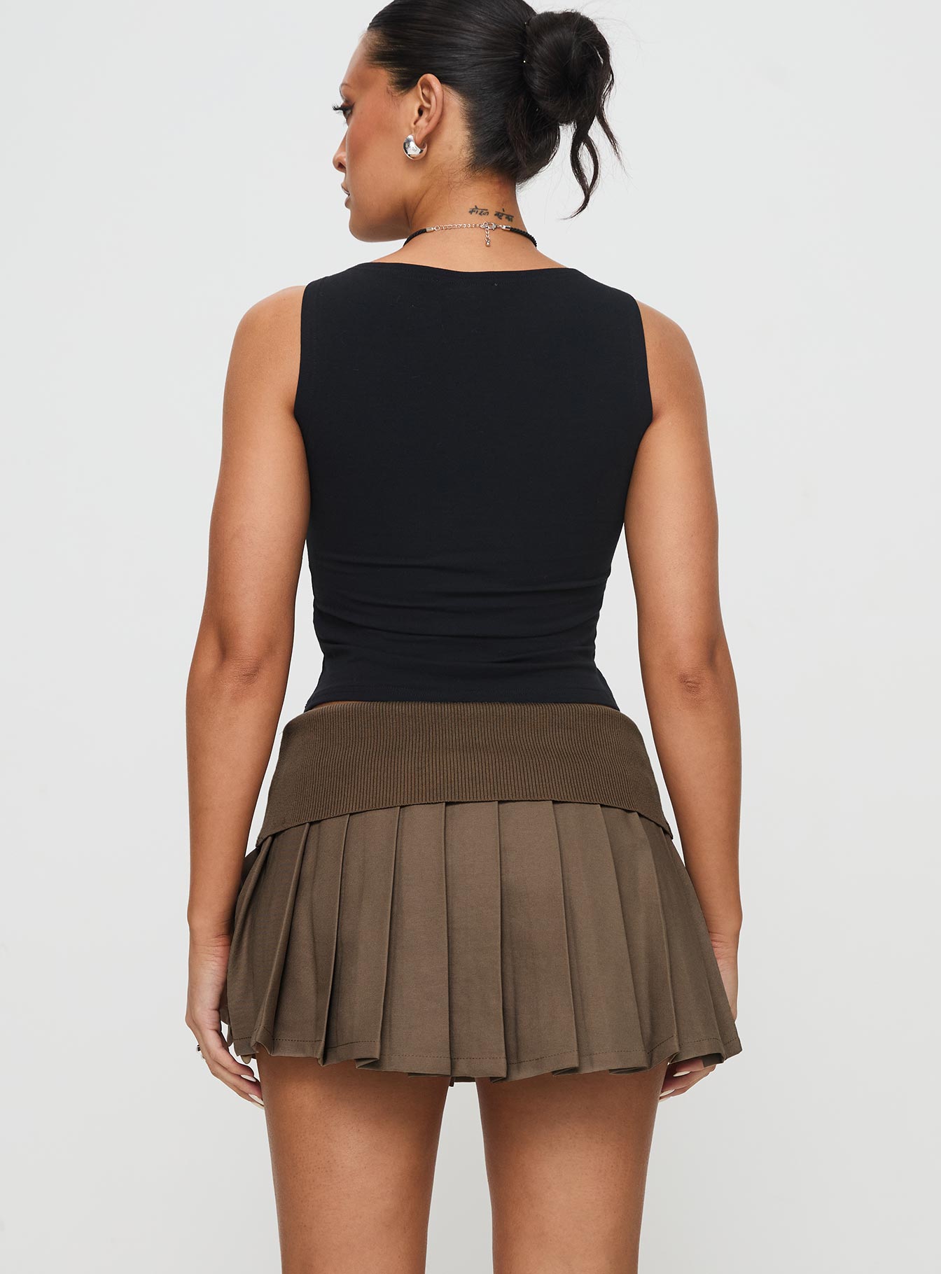 Fantasies Pleated Mini Skort Grey - Image 5