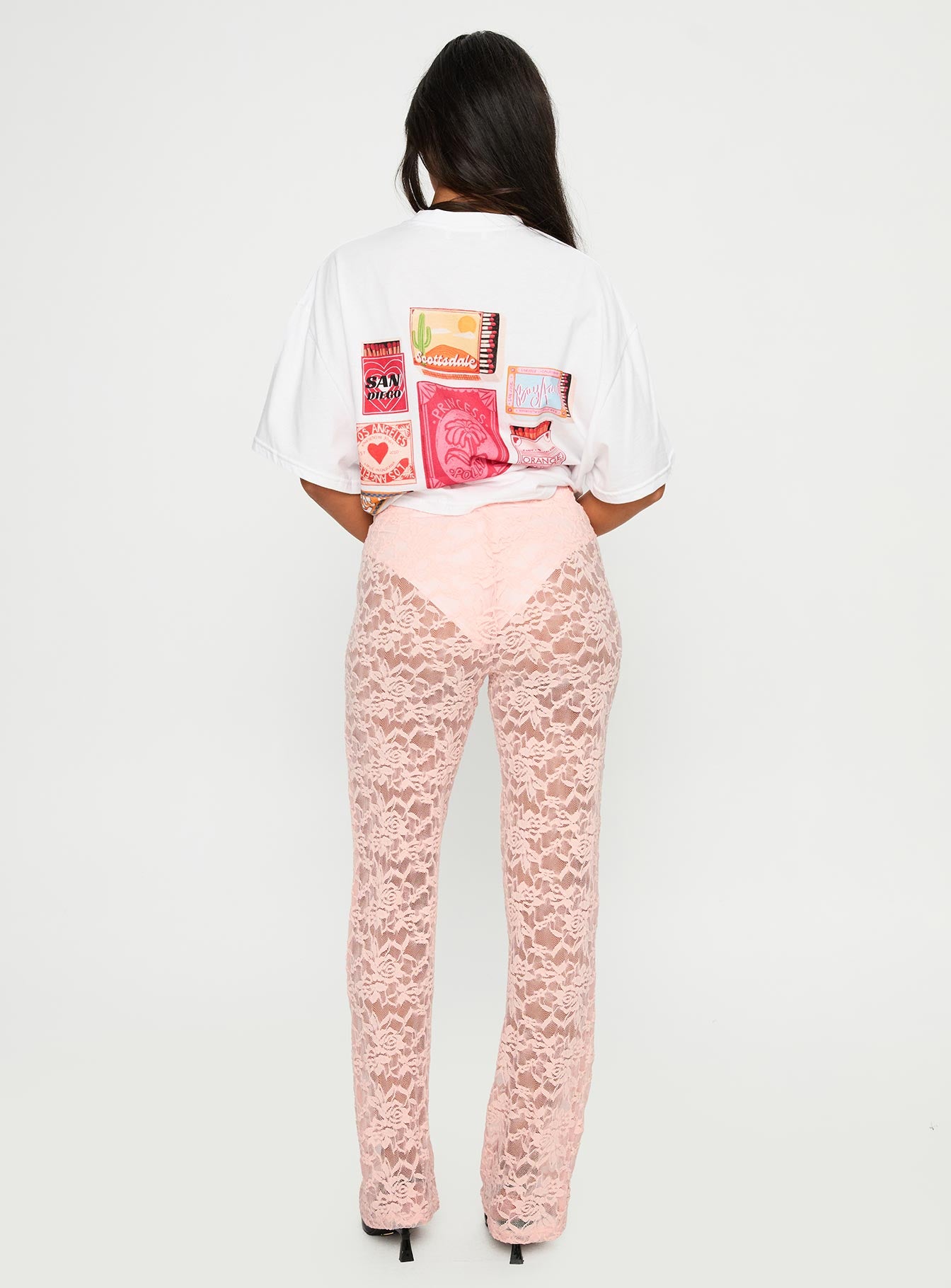 Peru Lace Pants Pink - Image 5