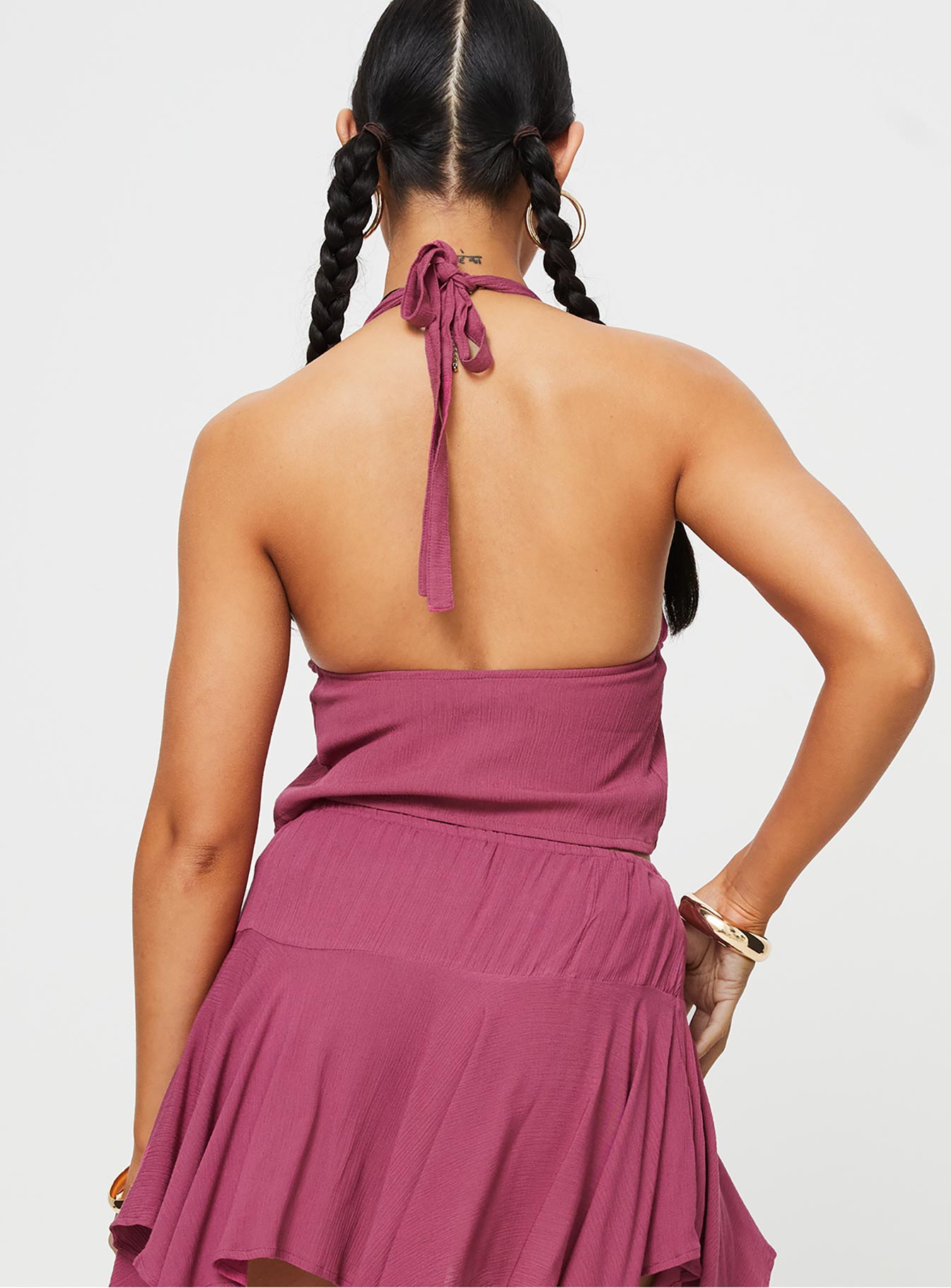 Tarala Halterneck Top Daco Rose Crinkle - Image 5