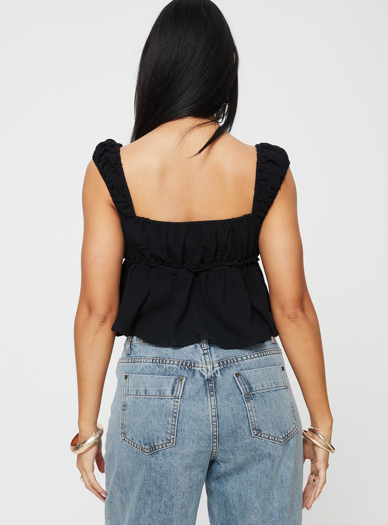 Contardo Short Sleeve Top Black - Image 5