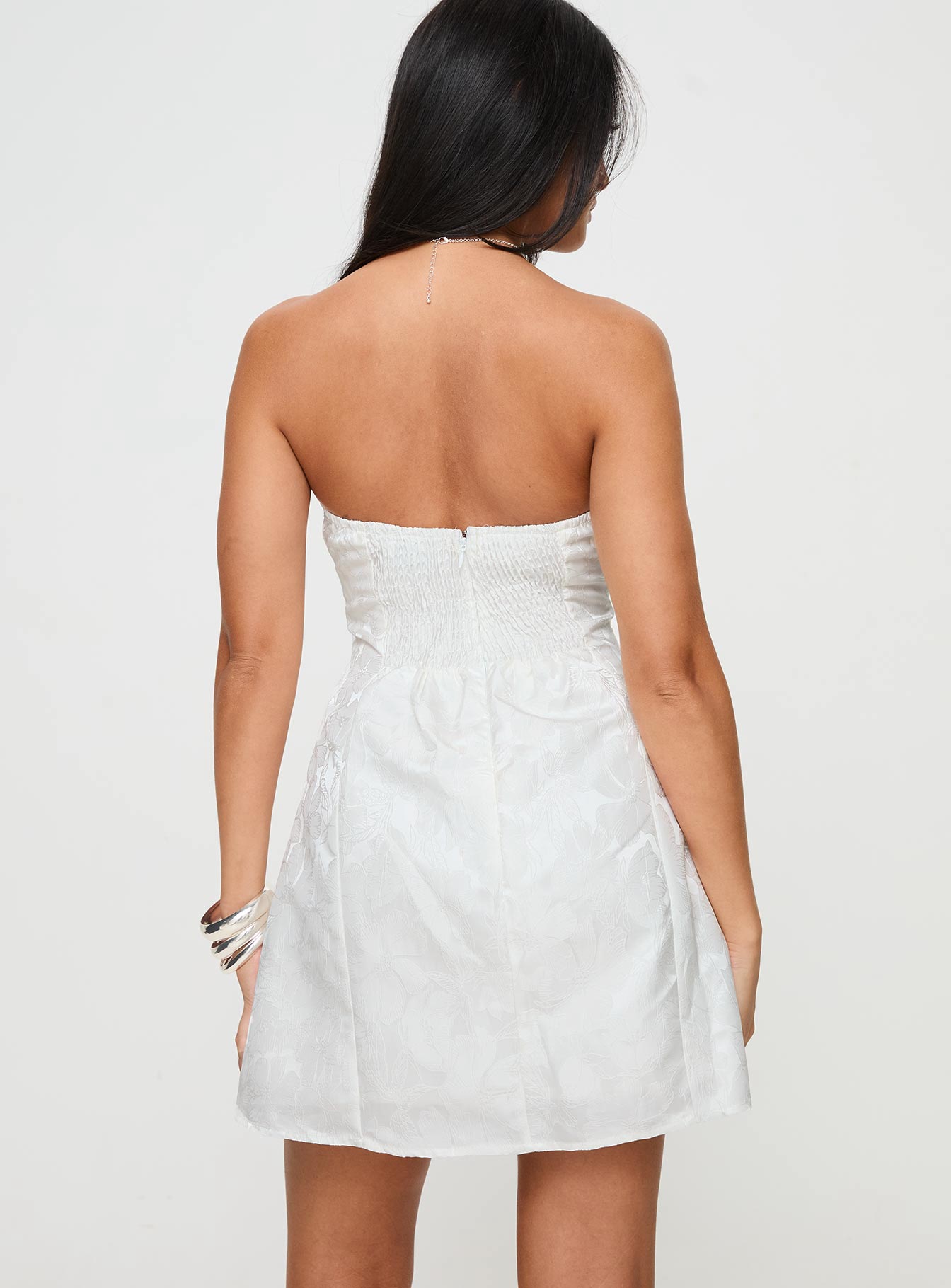 Picard Strapless Mini Dress White - Image 5