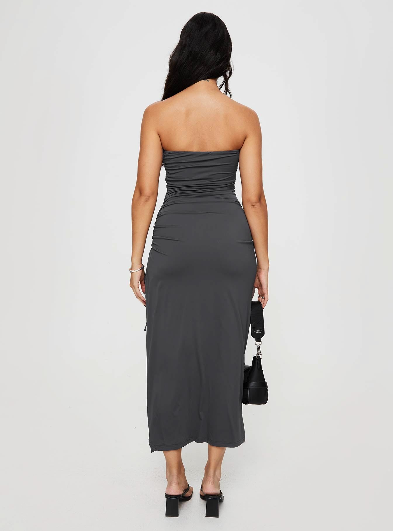 Caprani Maxi Dress Grey - Image 5