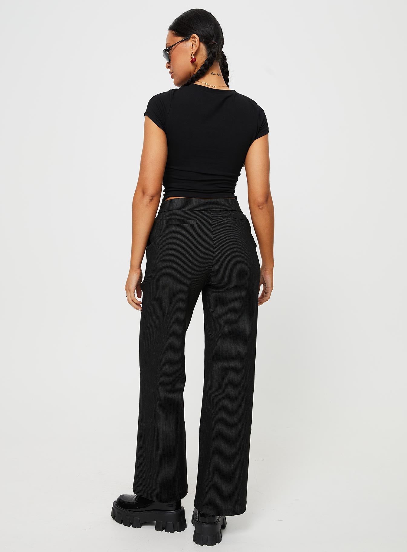 Jeller Pinstripe Pants Black - Image 5