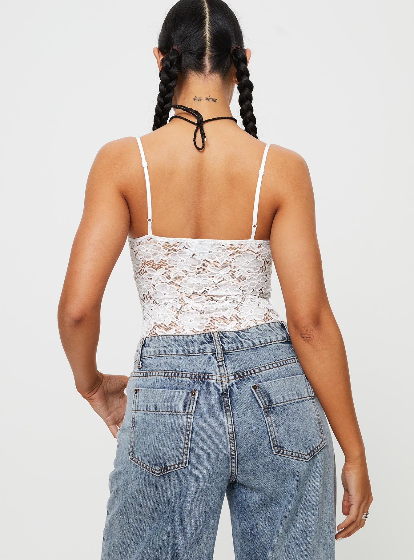 Pennard Lace Bodysuit White - Image 5