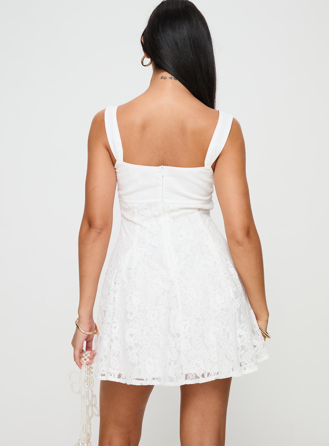 Tadea Mini Dress White - Image 5