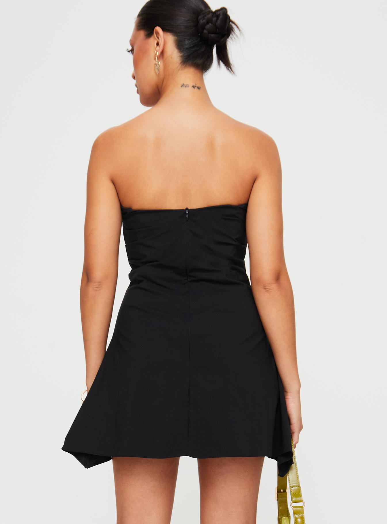 Bradwell Strapless Mini Dress Black Petite - Image 5