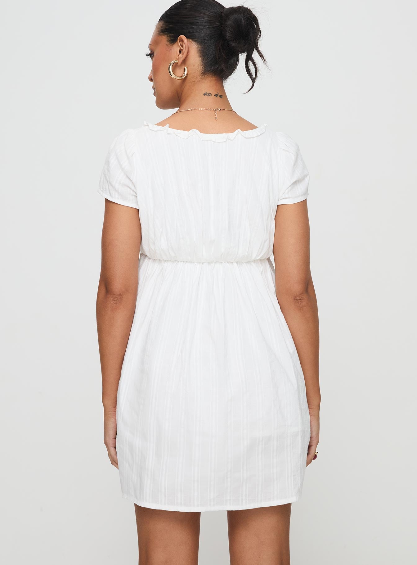 Monsterrat Mini Dress White - Image 5