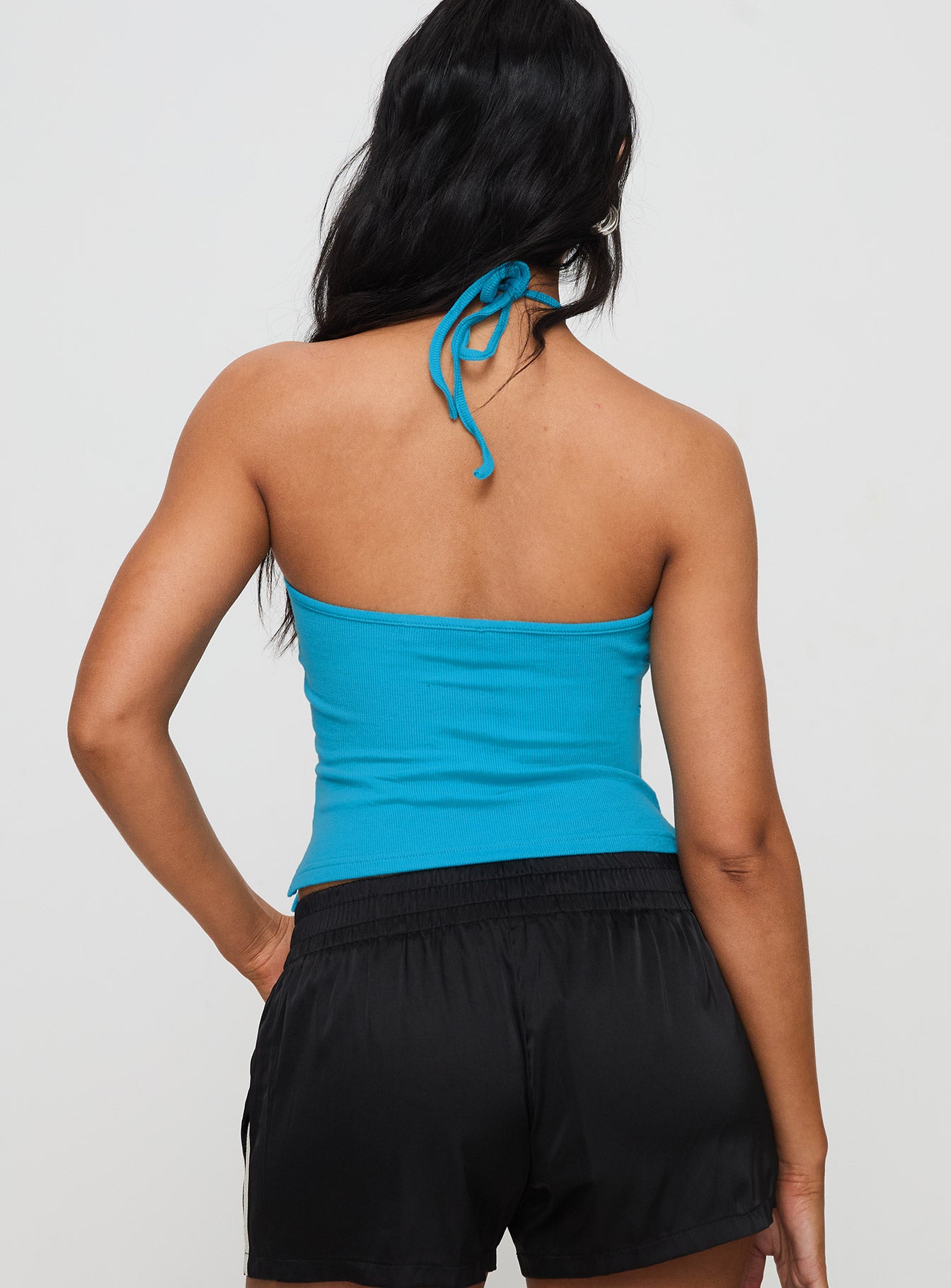 Baseline Halter Rib Top Blue - Image 5