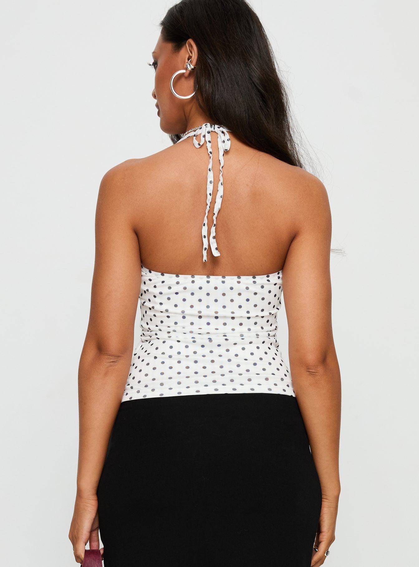 Days Of Summer Ruffle Top White Polka - Image 5