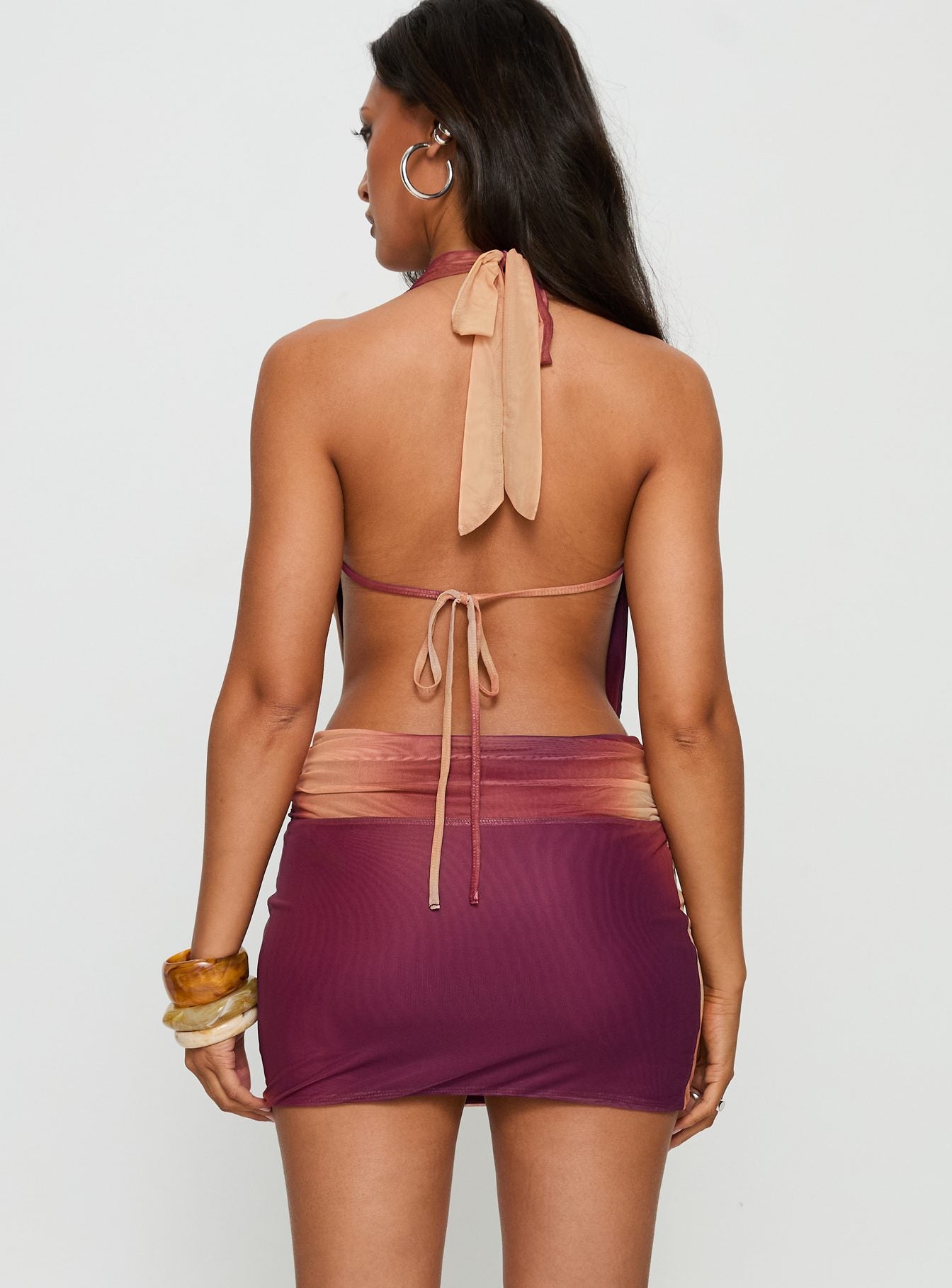 Tigress Halter Mini Dress Multi - Image 5