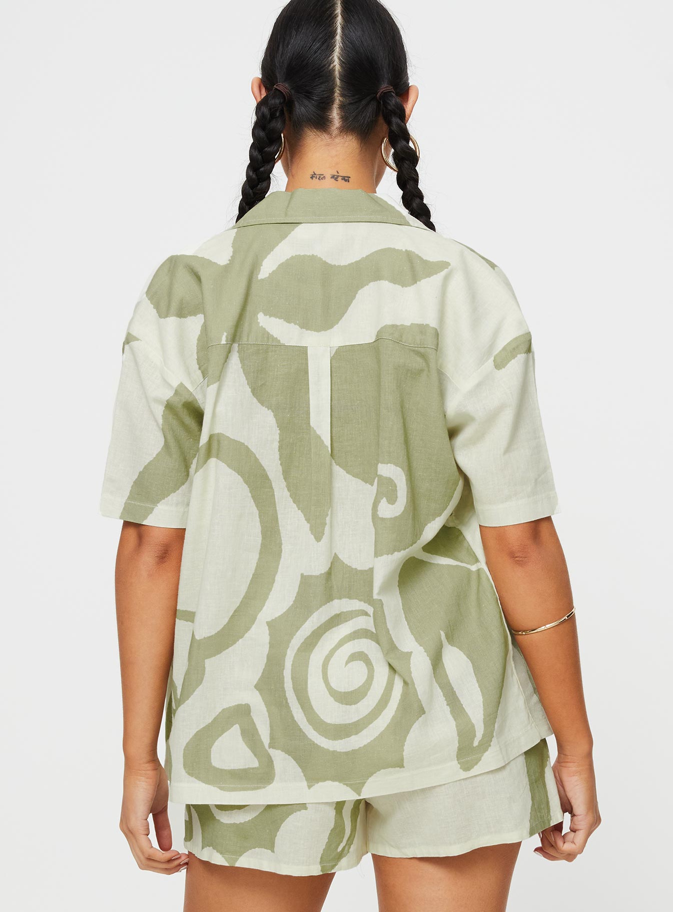 Sea Shirt Green / Cream - Image 6
