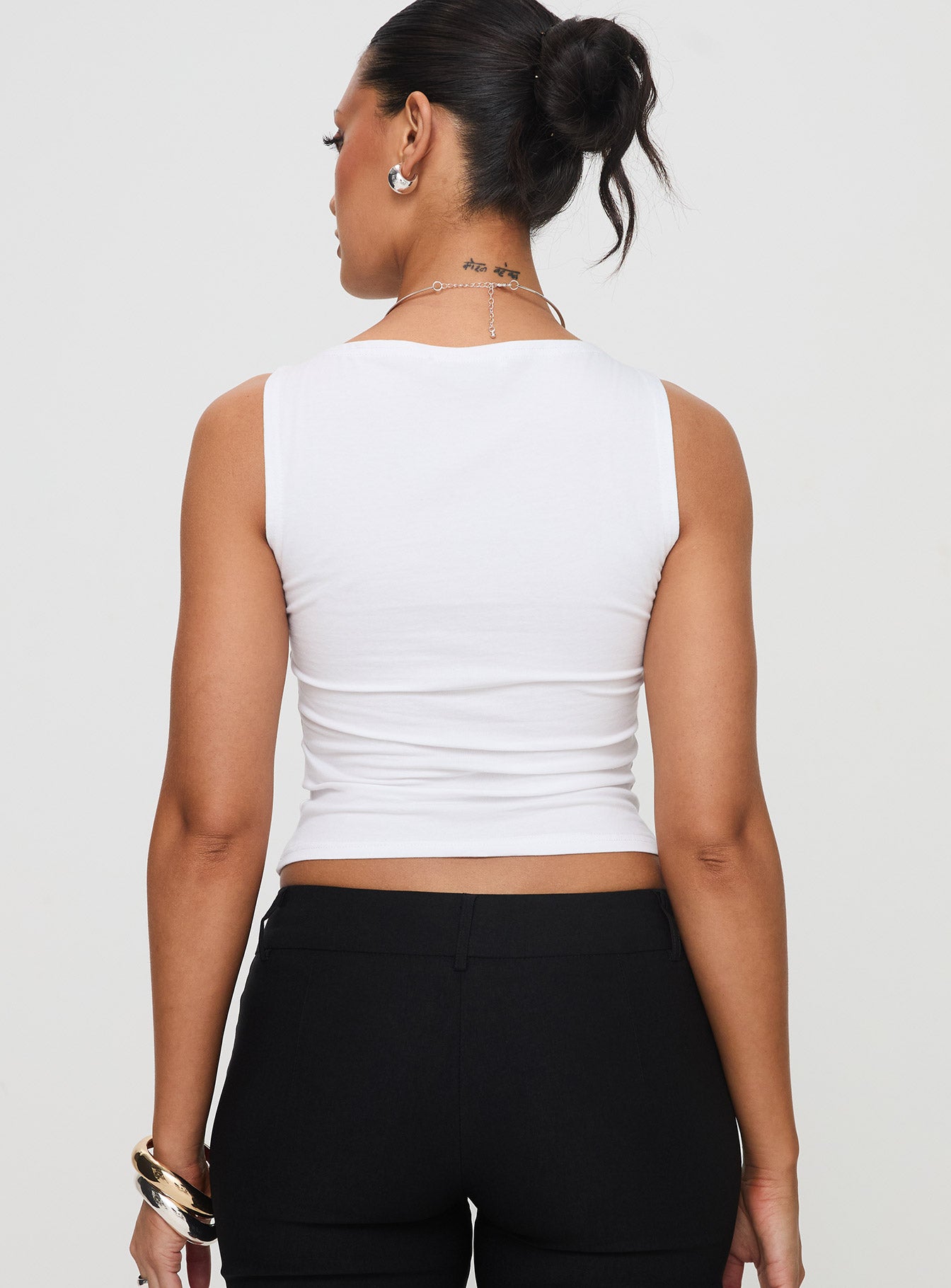 Fitzy High Neck Top White - Image 5