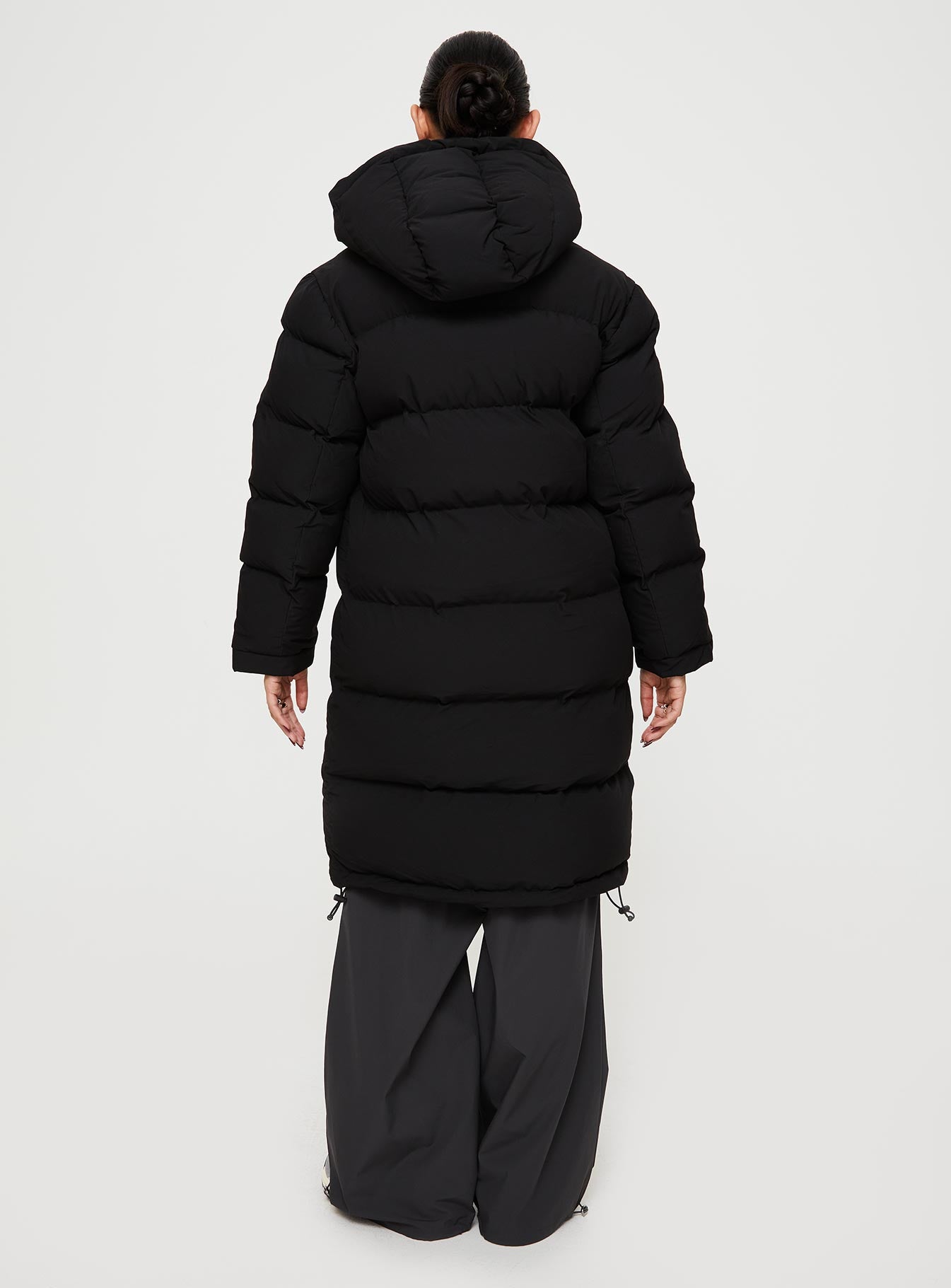 Dream Puff Technical Longline Puffer Jacket Black - Image 5