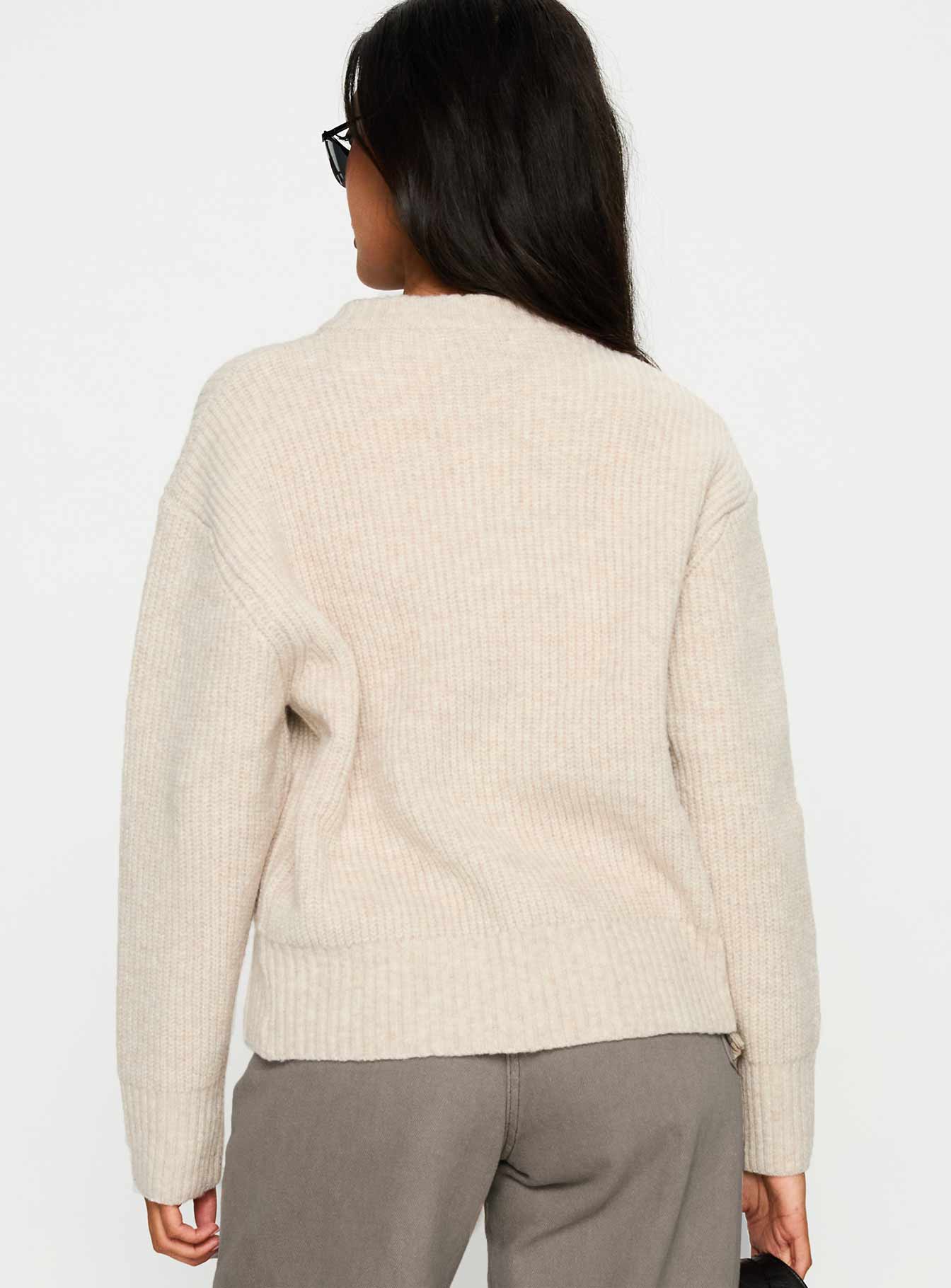 Lexene Zip Through Jumper Oat - Image 5