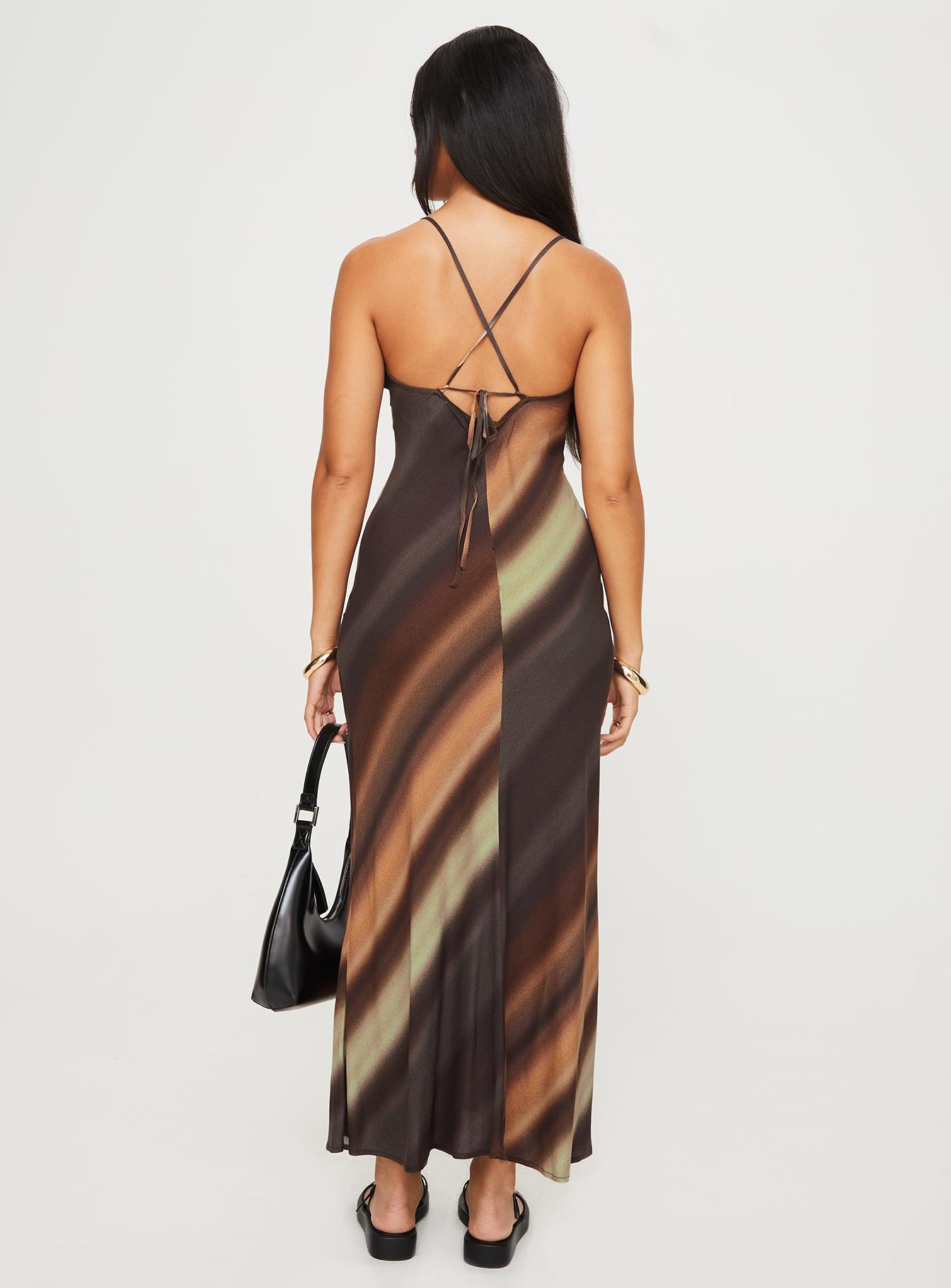 Otillie Maxi Dress Brown Multi - Image 5