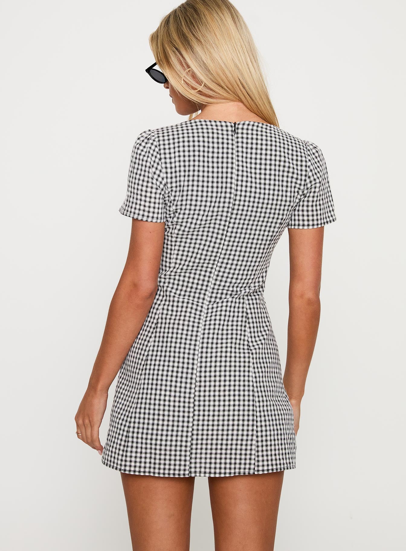 Loveliness Playsuit Black / White Check - Image 4