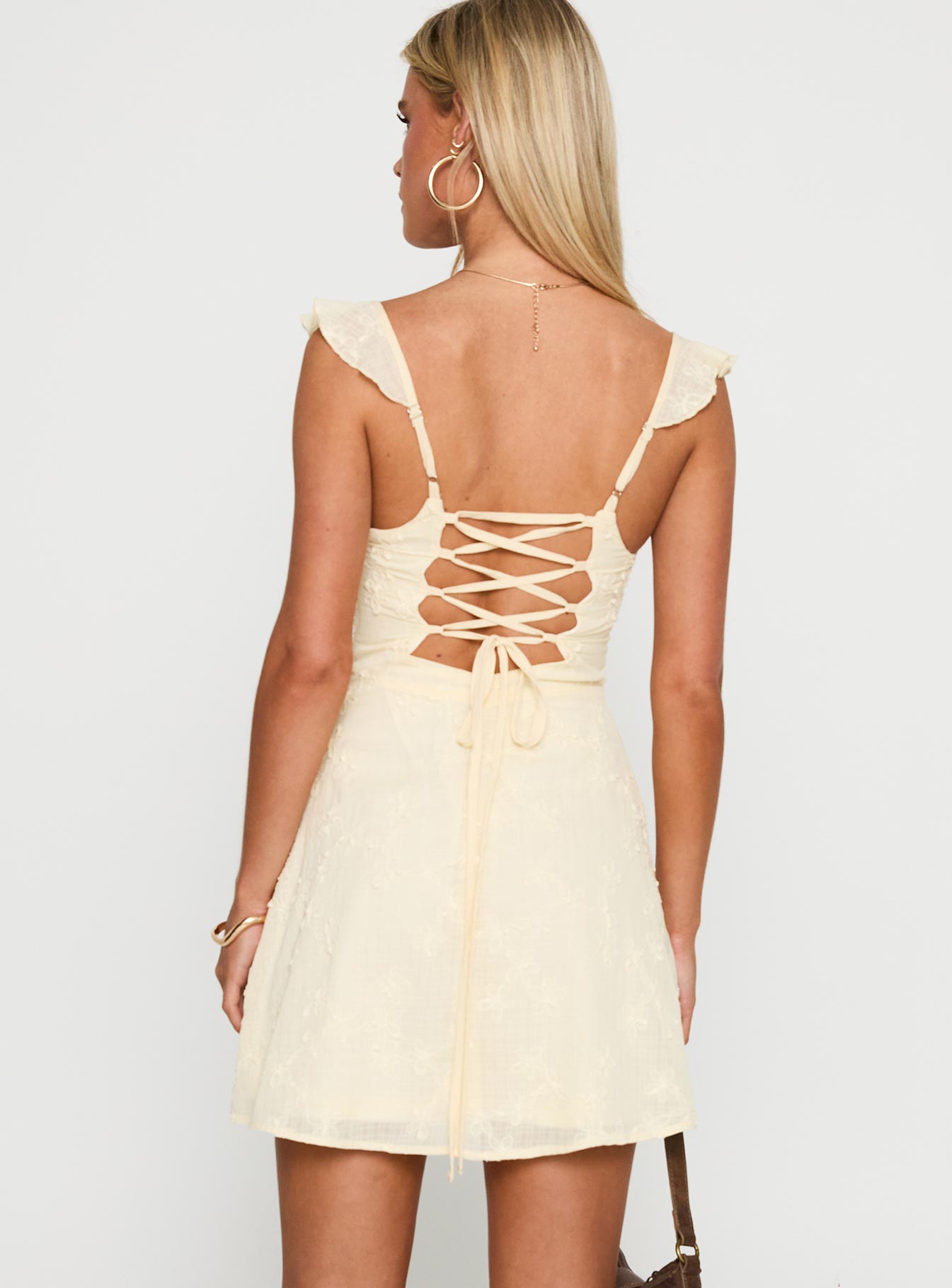 Landon Mini Dress Lemon - Image 5