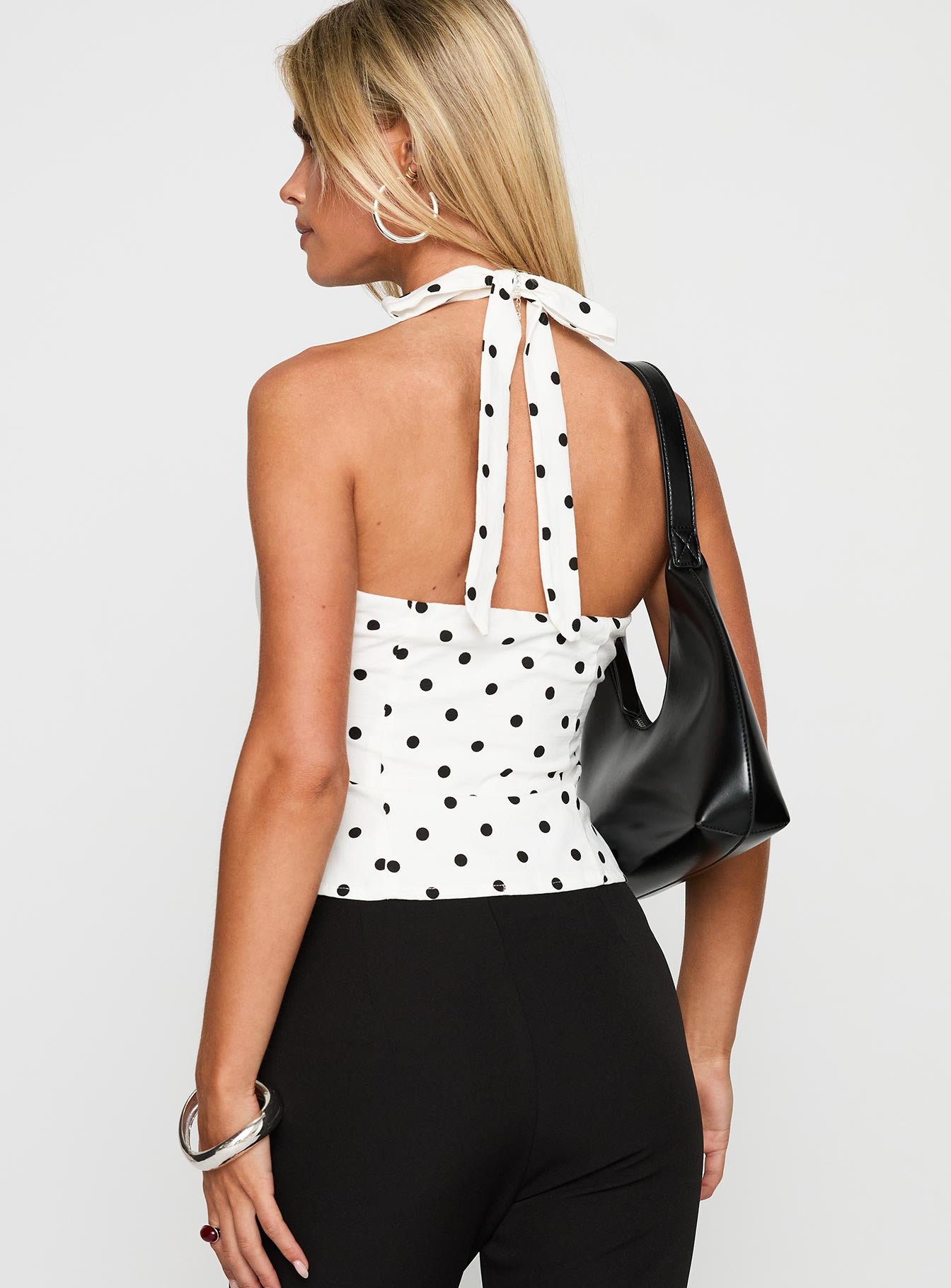 Alter Of Love Halter Top White / Polka Dot - Image 5