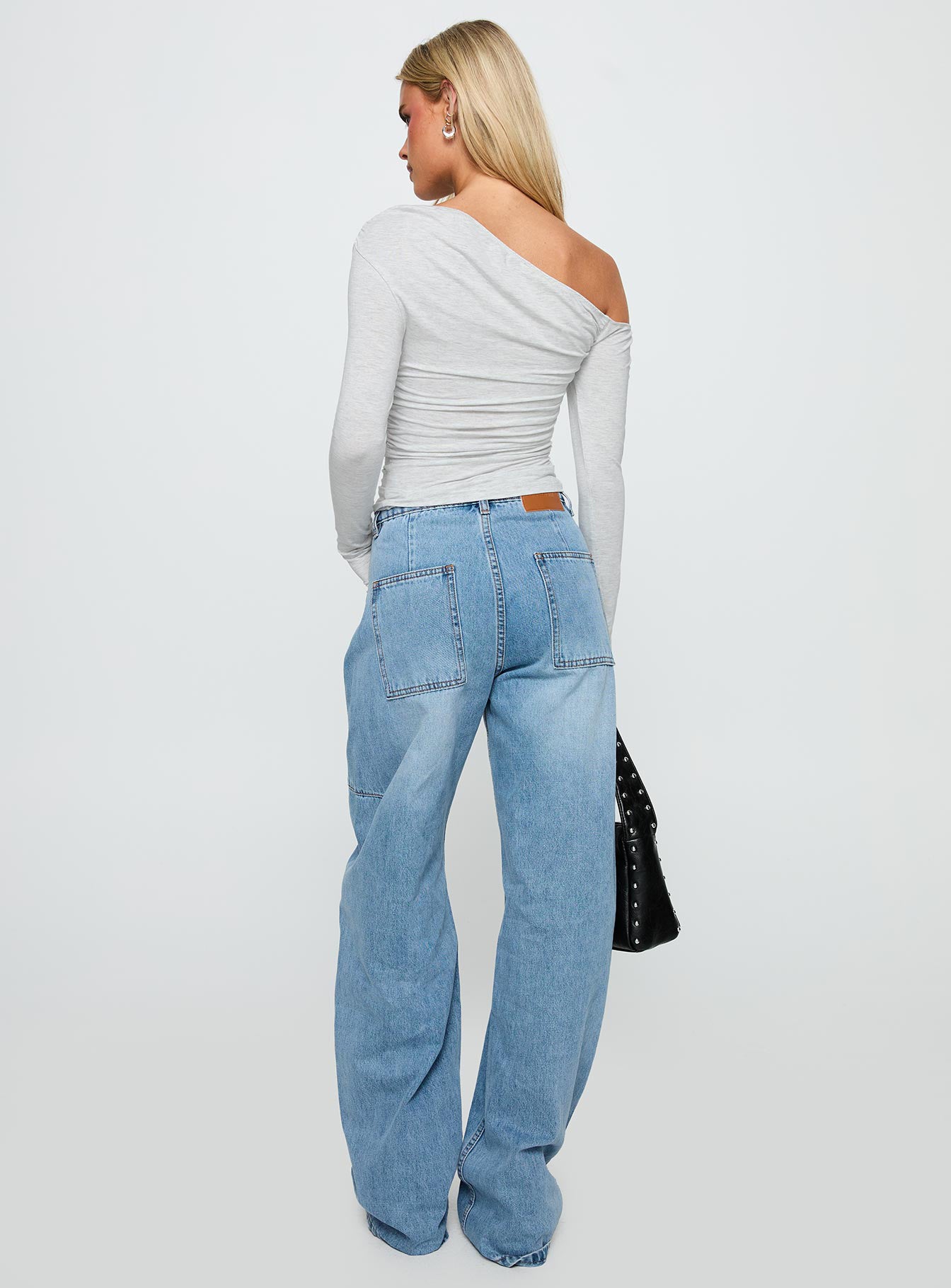 Esperance Mid Rise Barrel Leg Jeans Vintage Blue - Image 5