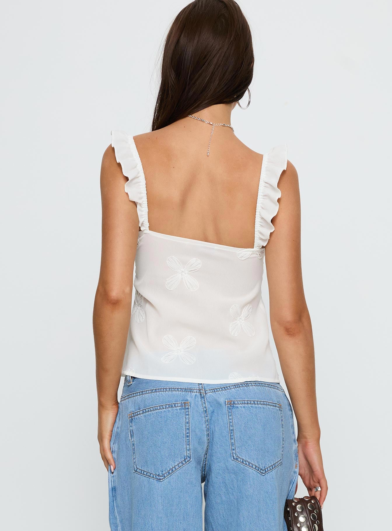Madaleine Embroidered Top White - Image 5