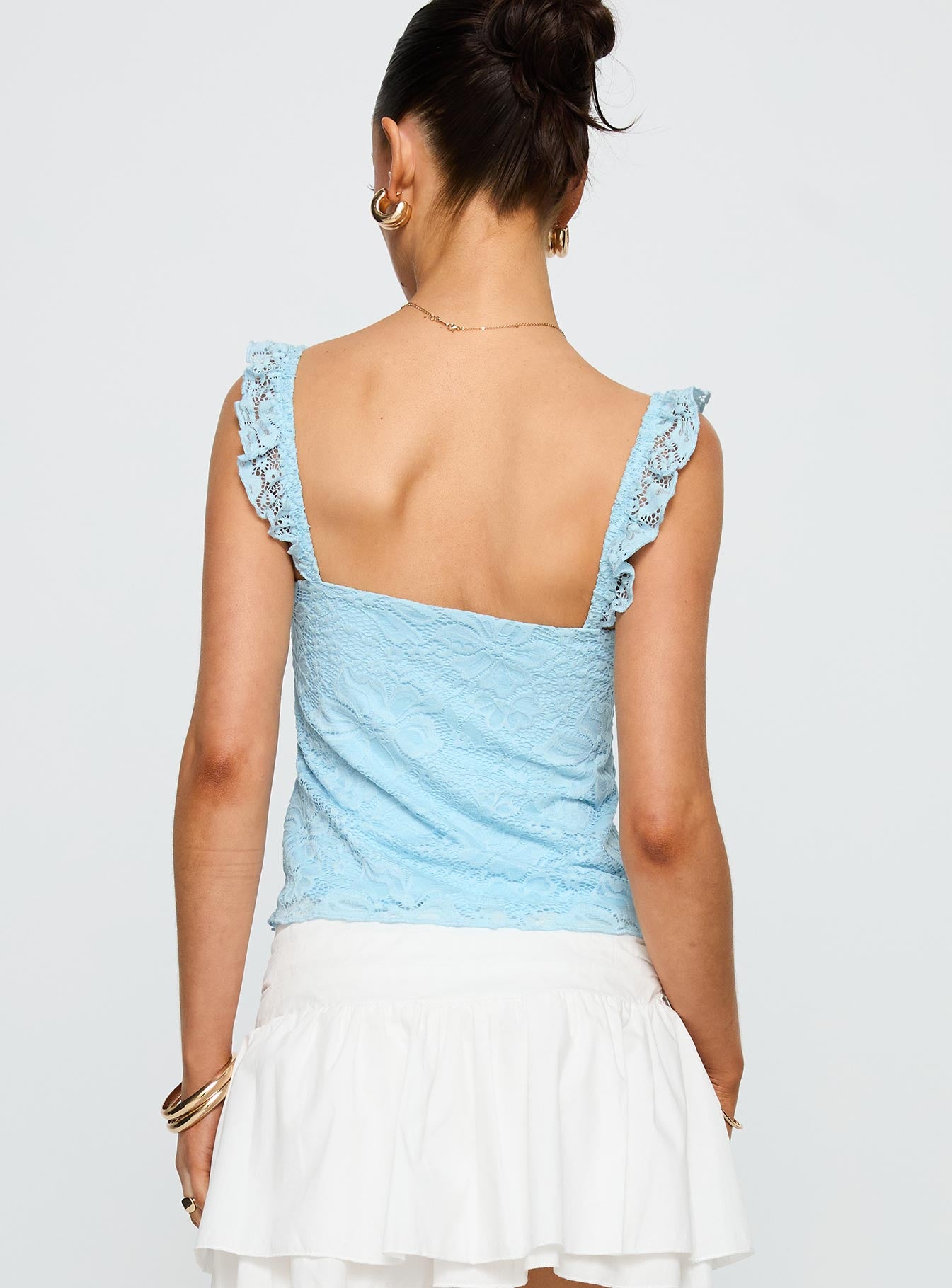 Madaleine Lace Top Blue - Image 4