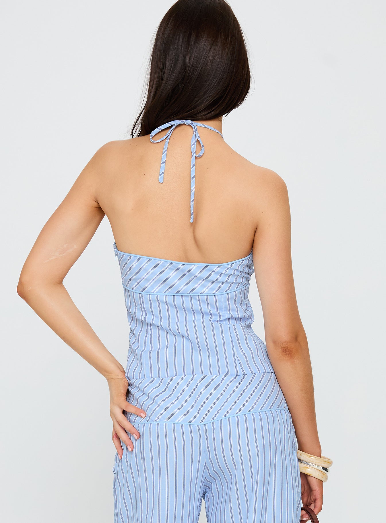Sofea Halter Top Blue Stripe - Image 5