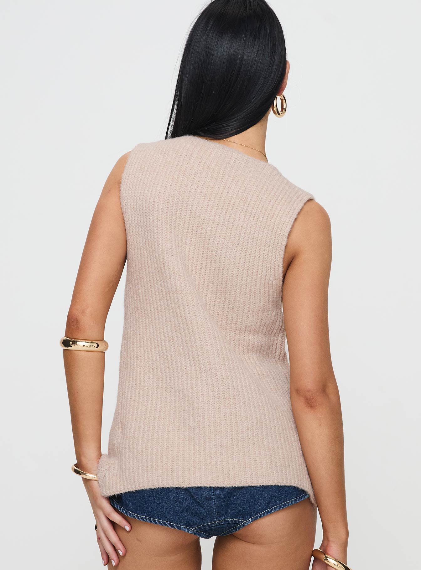 Nowah Knit Vest Beige - Image 5