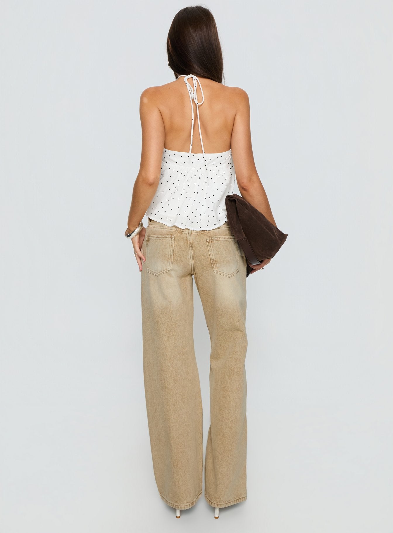 Serenitia Mid Rise Relaxed Jeans Sandy Brown Wash - Image 5