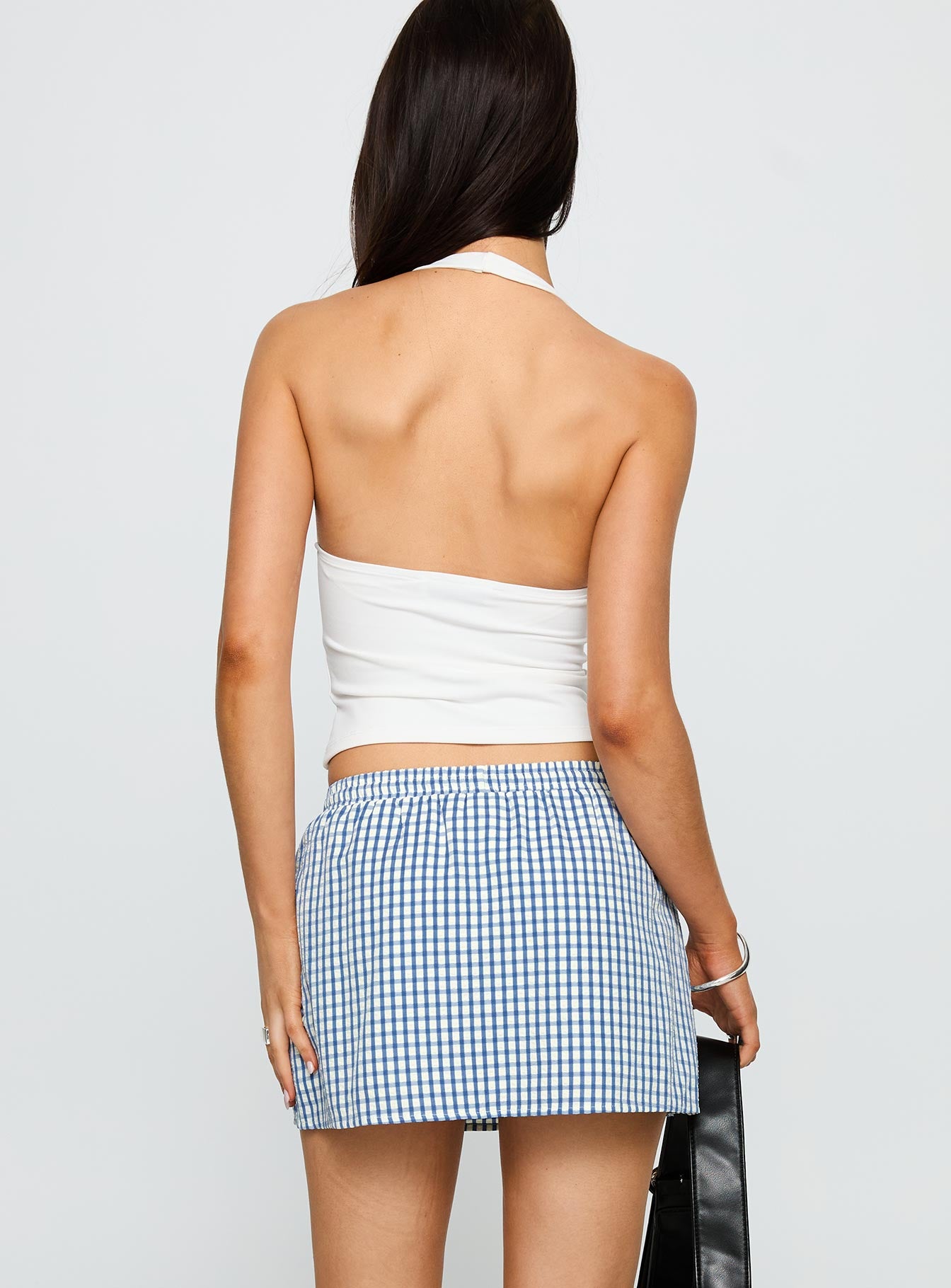 My Way Skort Blue Gingham - Image 5