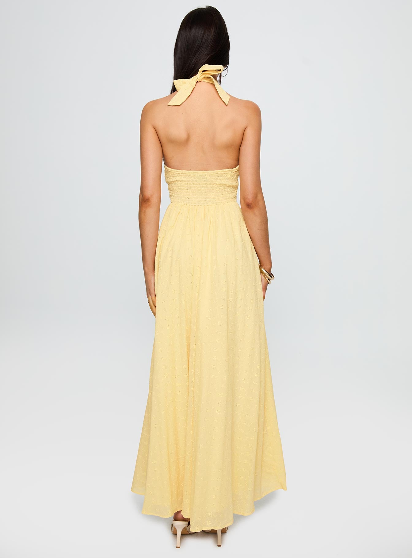 Summer State Halter Maxi Dress Yellow - Image 4