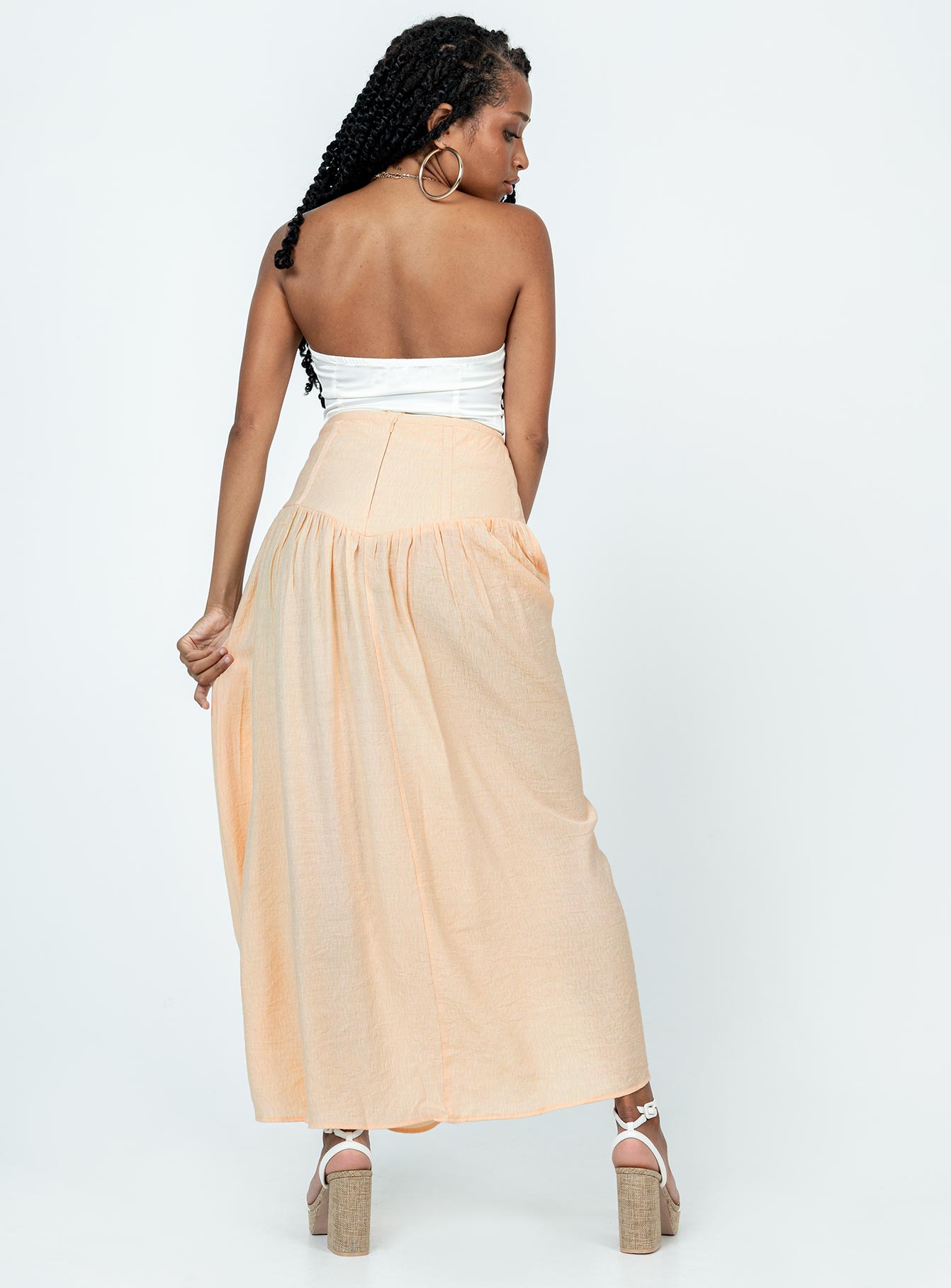Adelaide Maxi Skirt Beige - Image 5