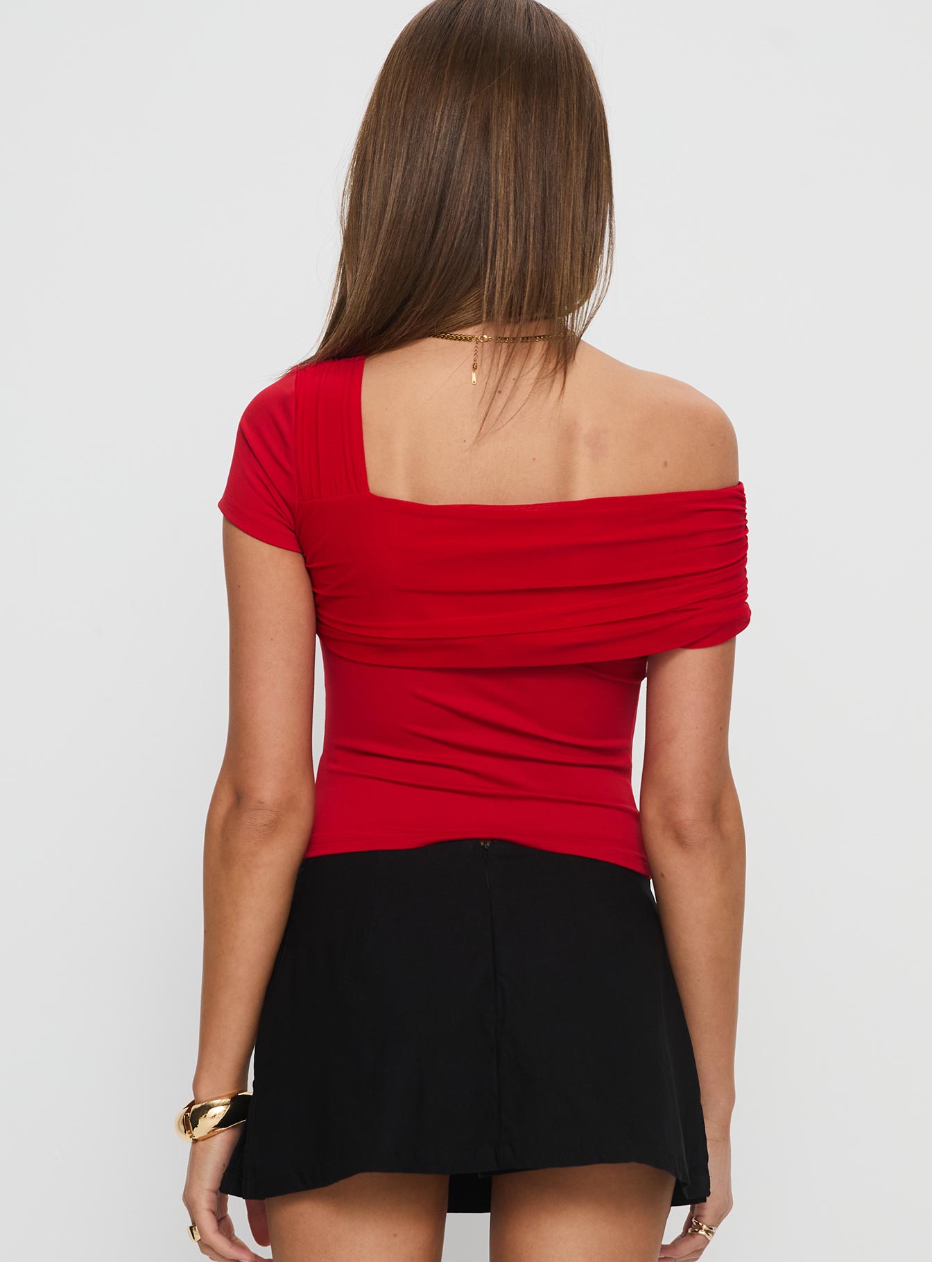 Lynsey Short Sleeve Top Red - Image 4