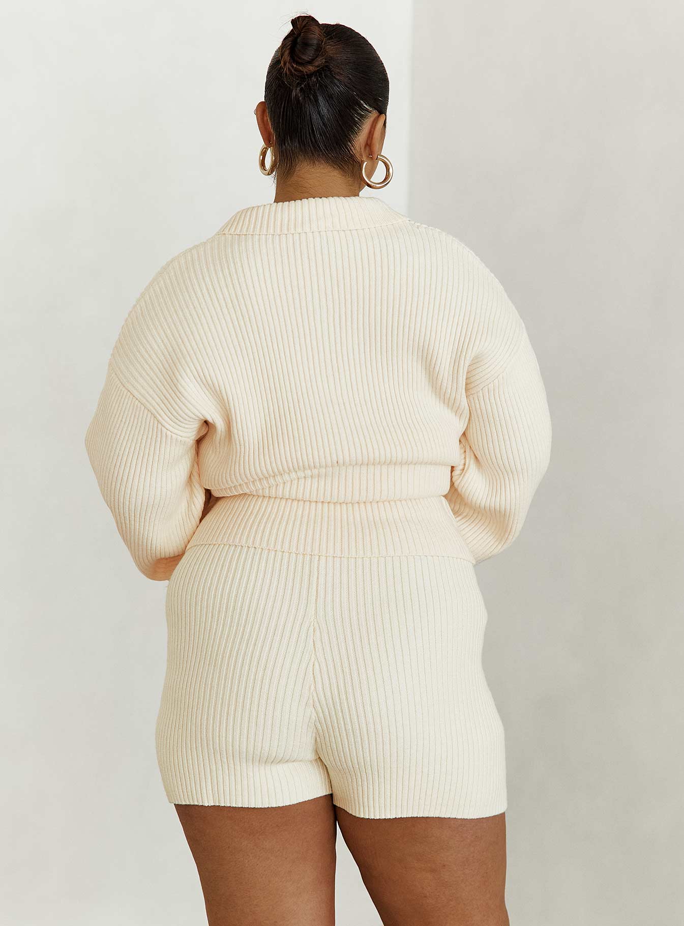 Jadri Knit Shorts Cream Curve - Image 4