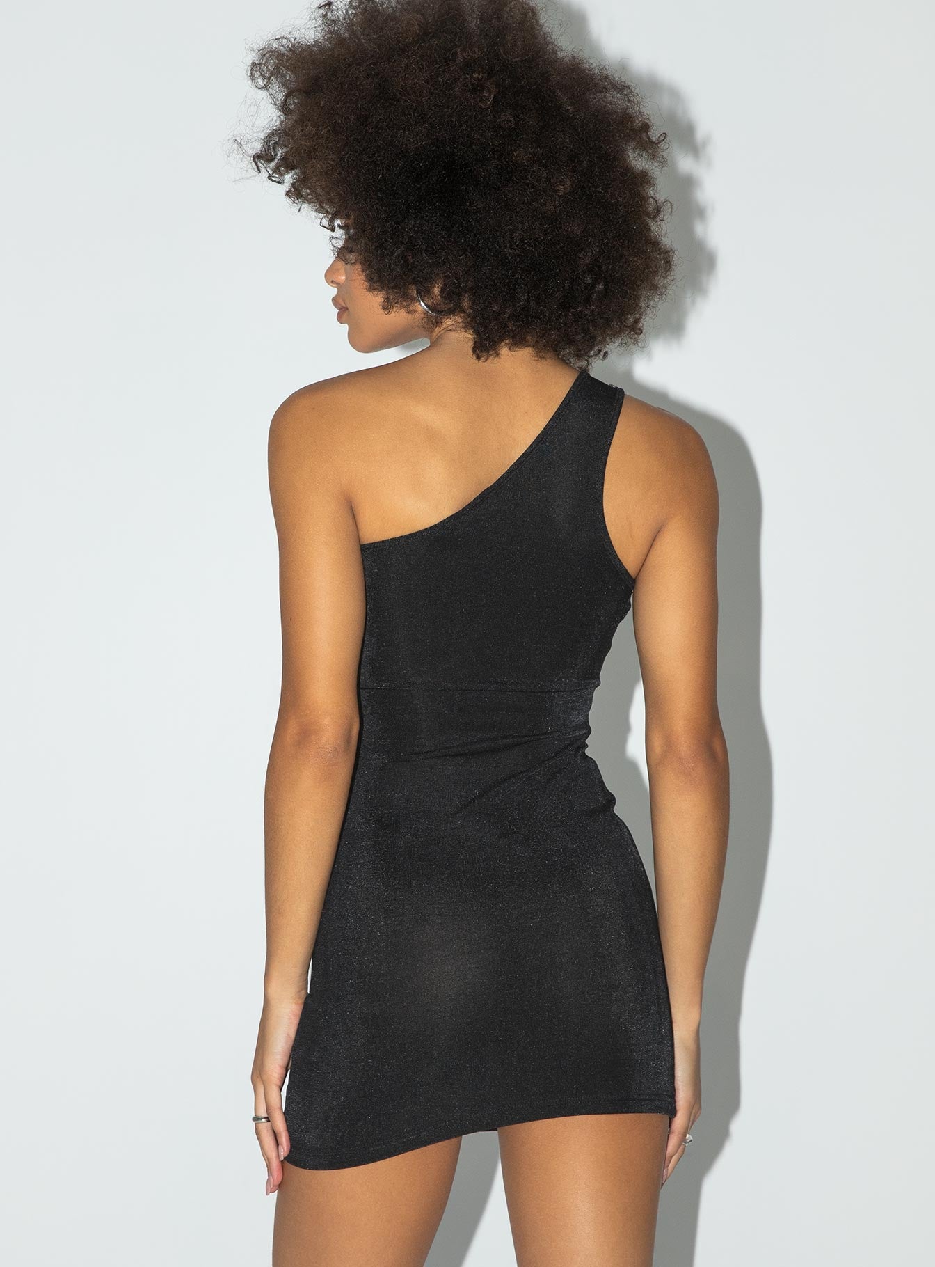 Motel Mandan Dress Crepe Black Hotfix Diamante - Image 4