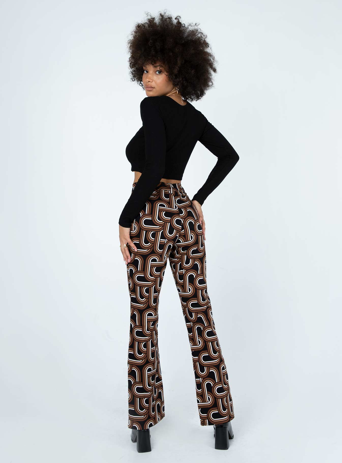 Motel Zoven Trouser Tonal Interlink Black - Image 6