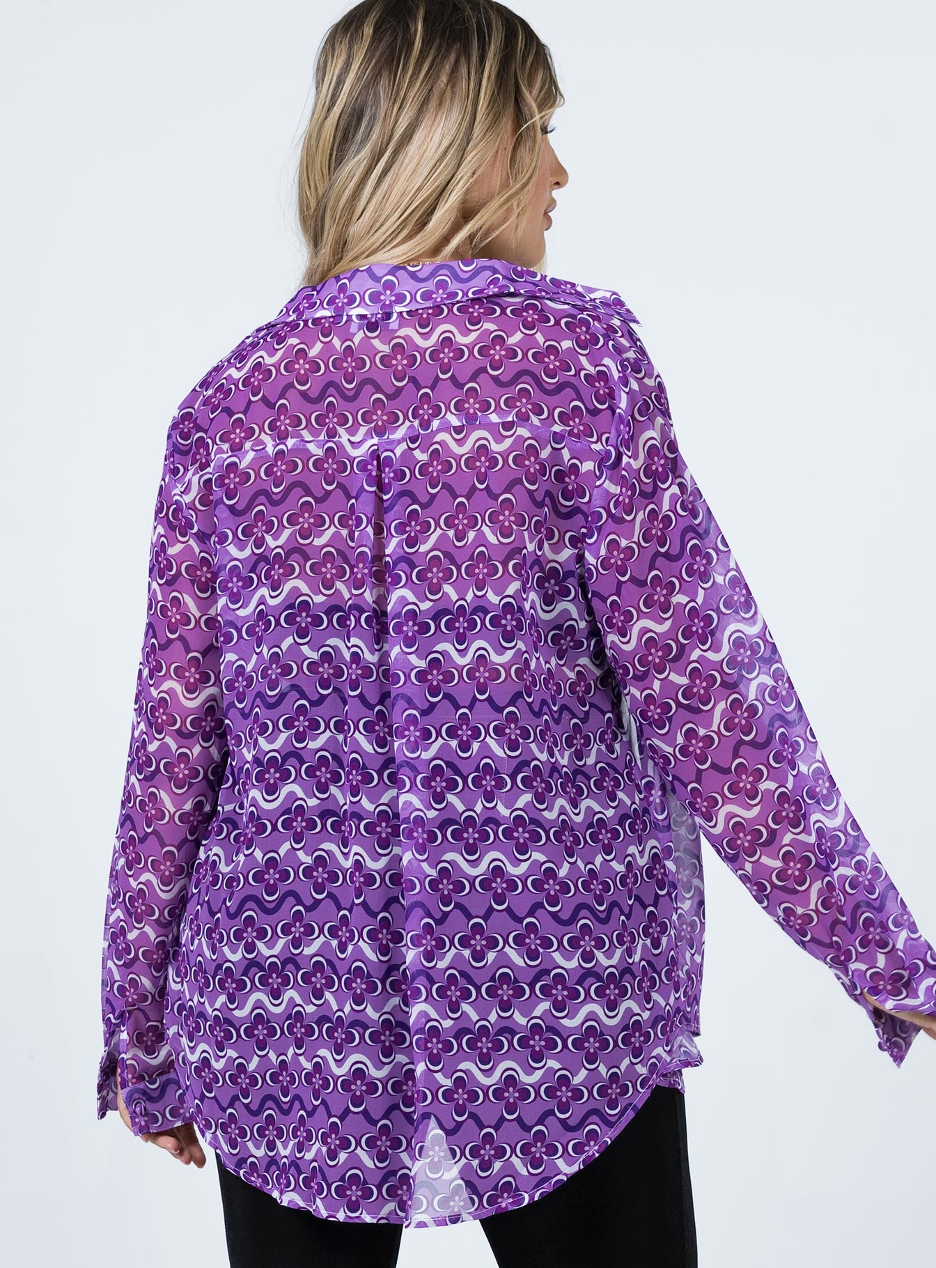 Janelle Shirt Purple - Image 4