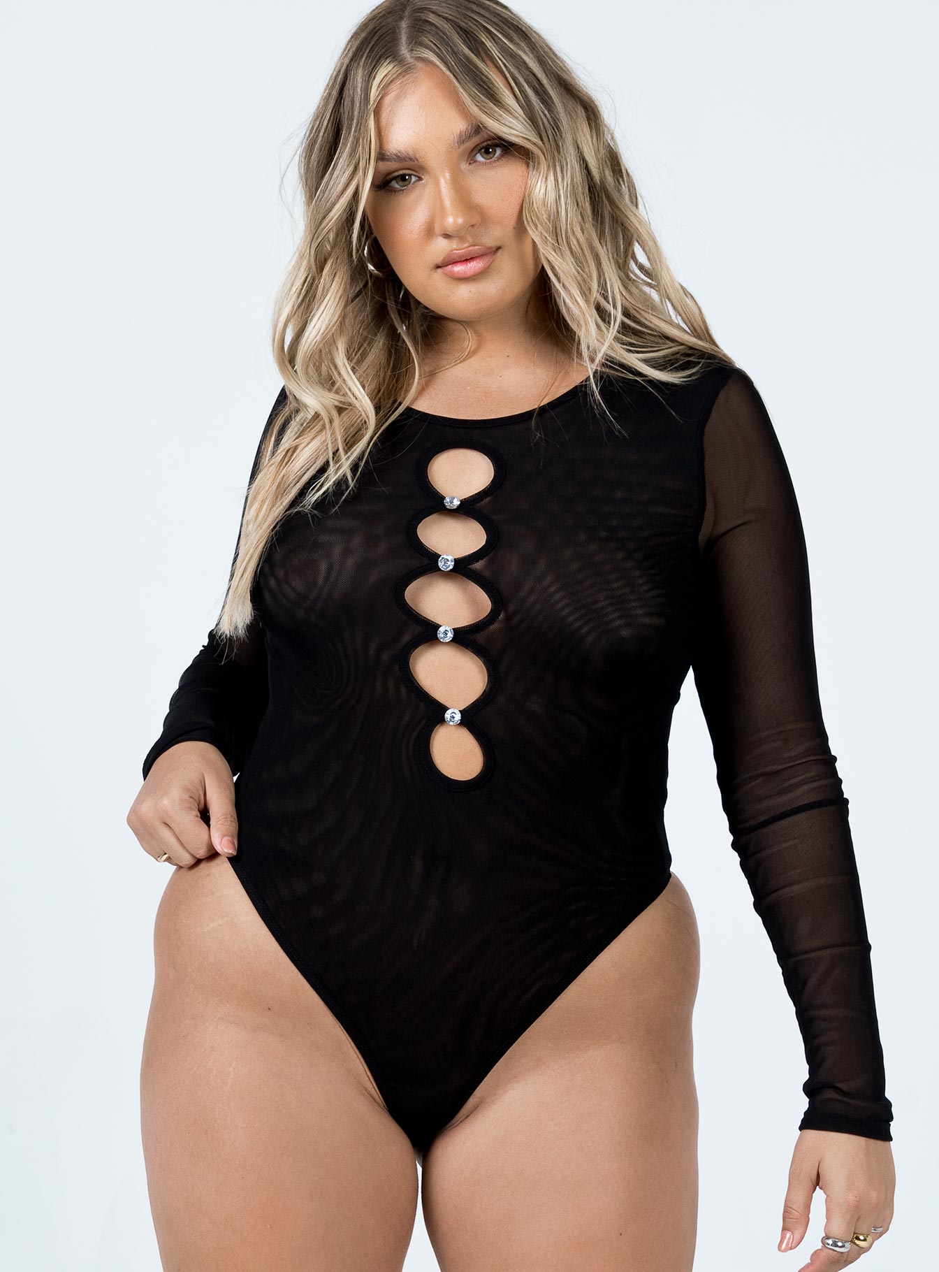 Harlee Long Sleeve Bodysuit Black - Image 5