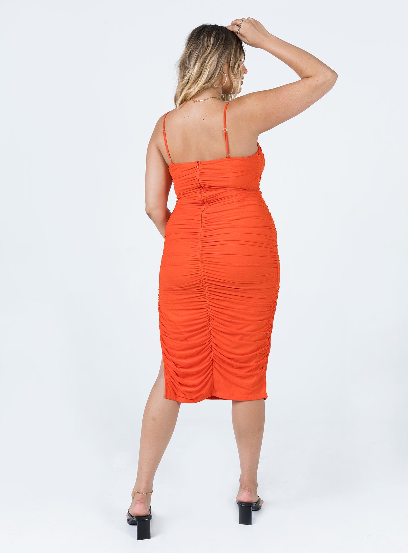 Courtney Midi Dress Red - Image 5