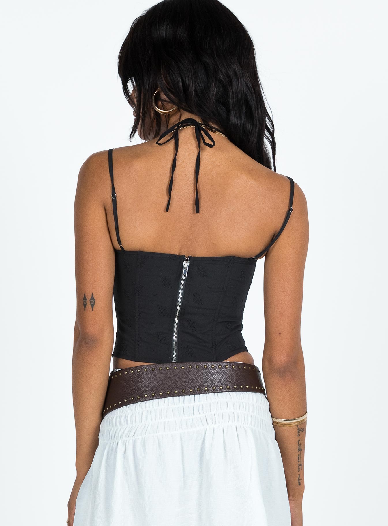 Luvan Lace Corset Top Black - Image 5