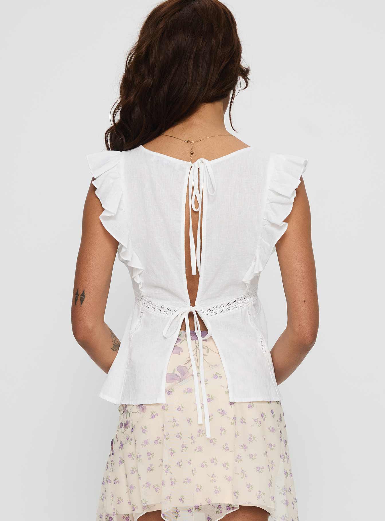 Luannah Babydoll Top White - Image 5