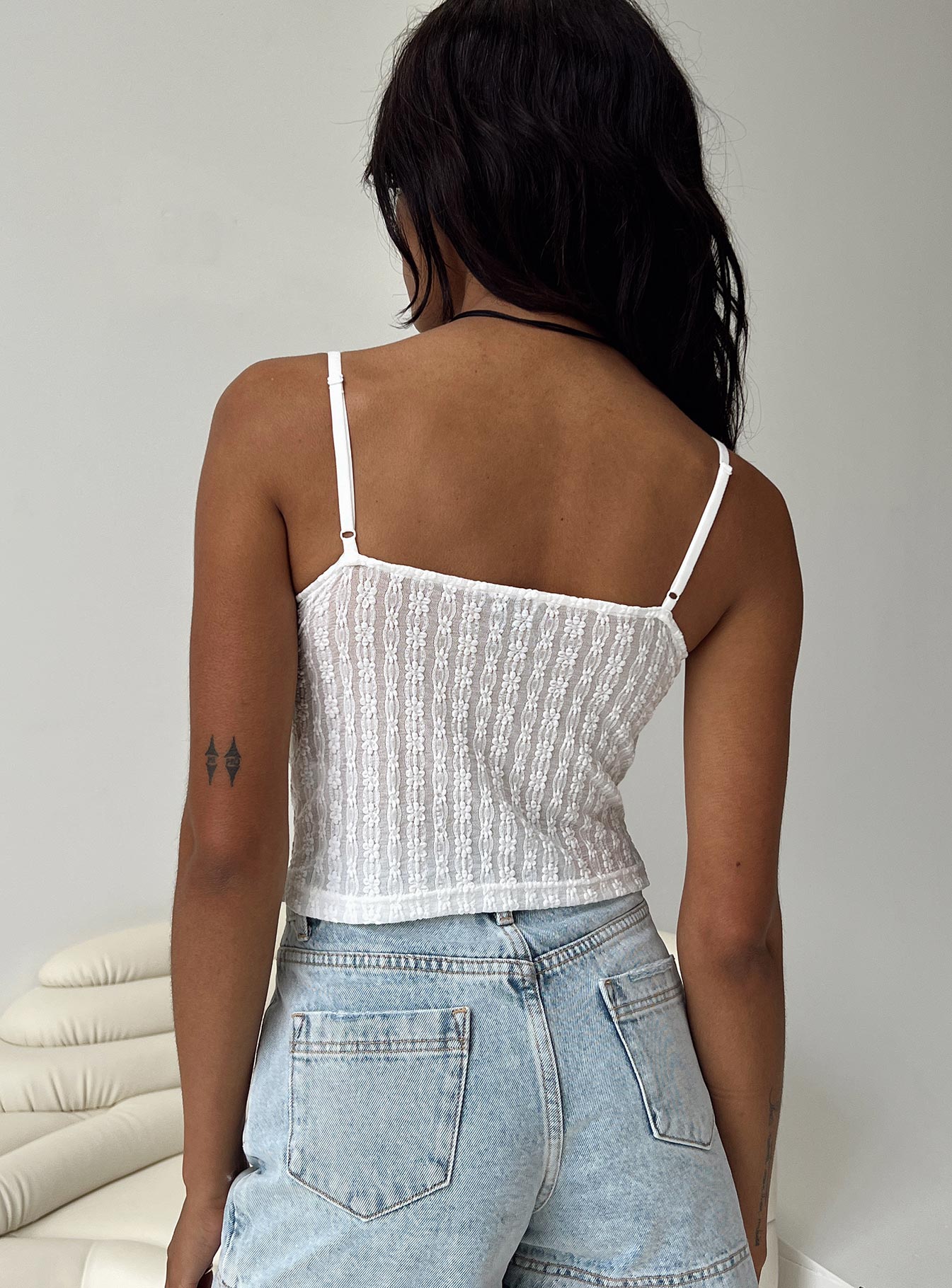 Kyndra Lace Top Ivory - Image 4