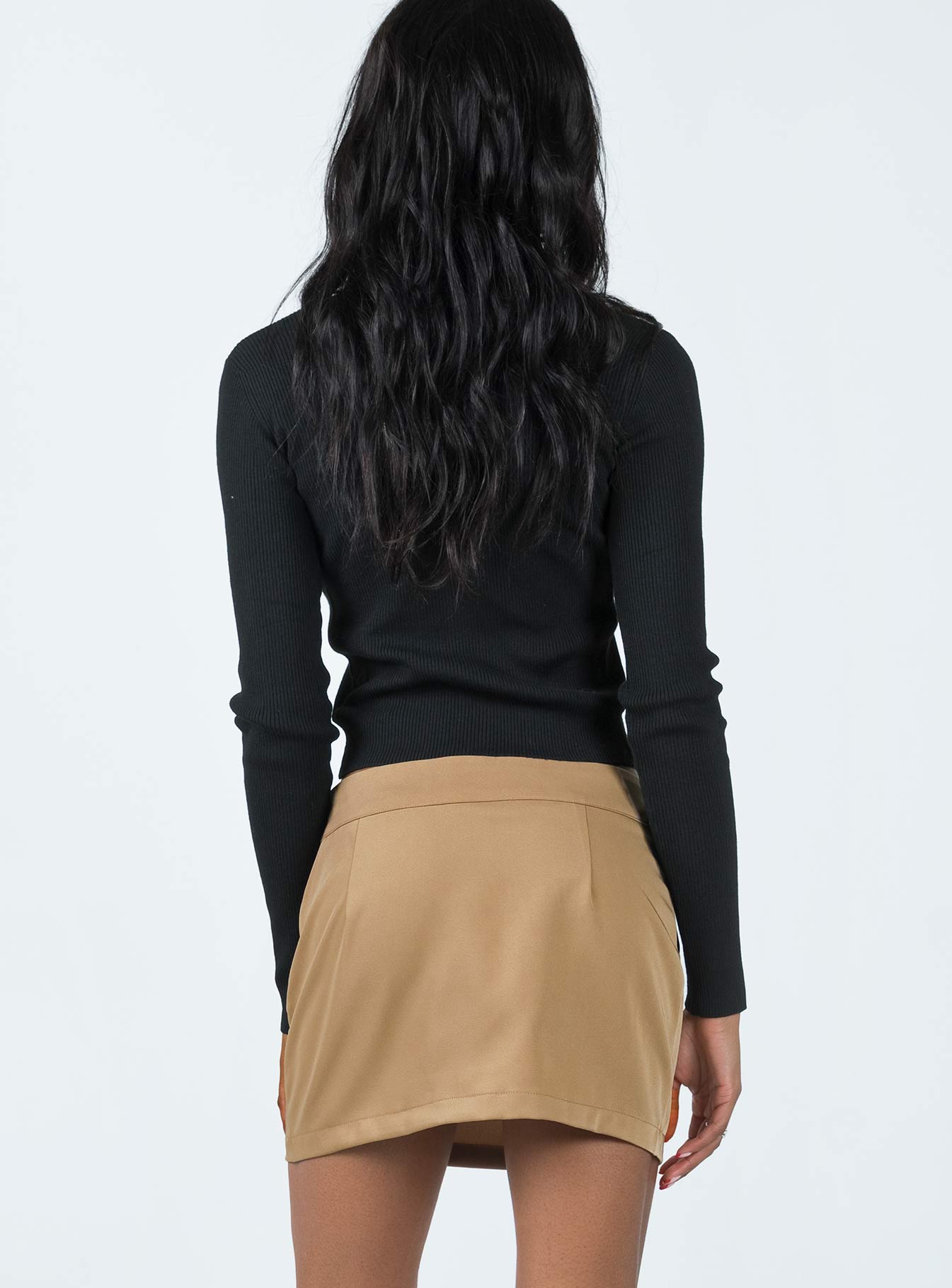 Immersed Mini Skirt Tan - Image 4